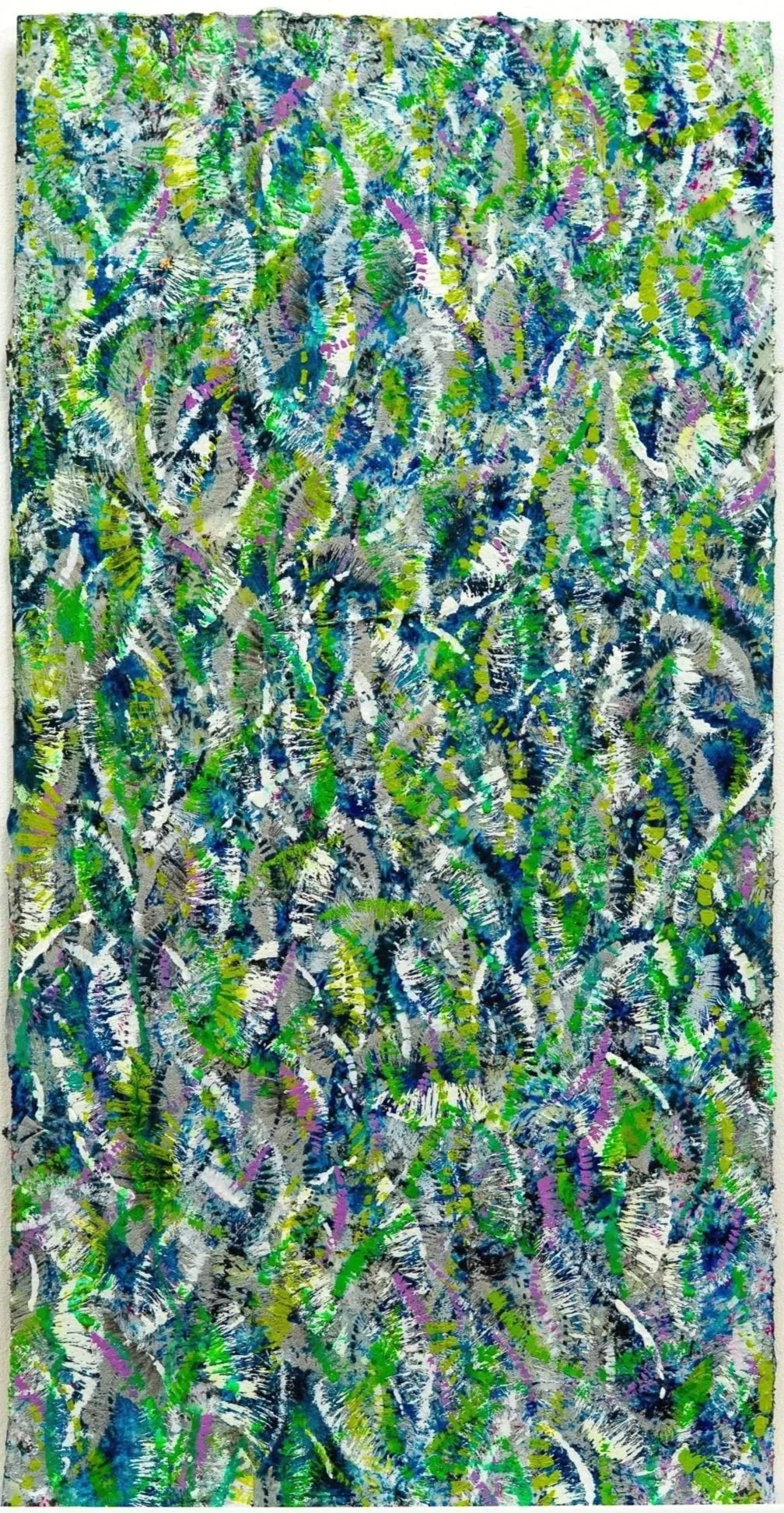 Play
2020
Acrylic, mixed media, resin, and oil on board. 
24 × 12 in 