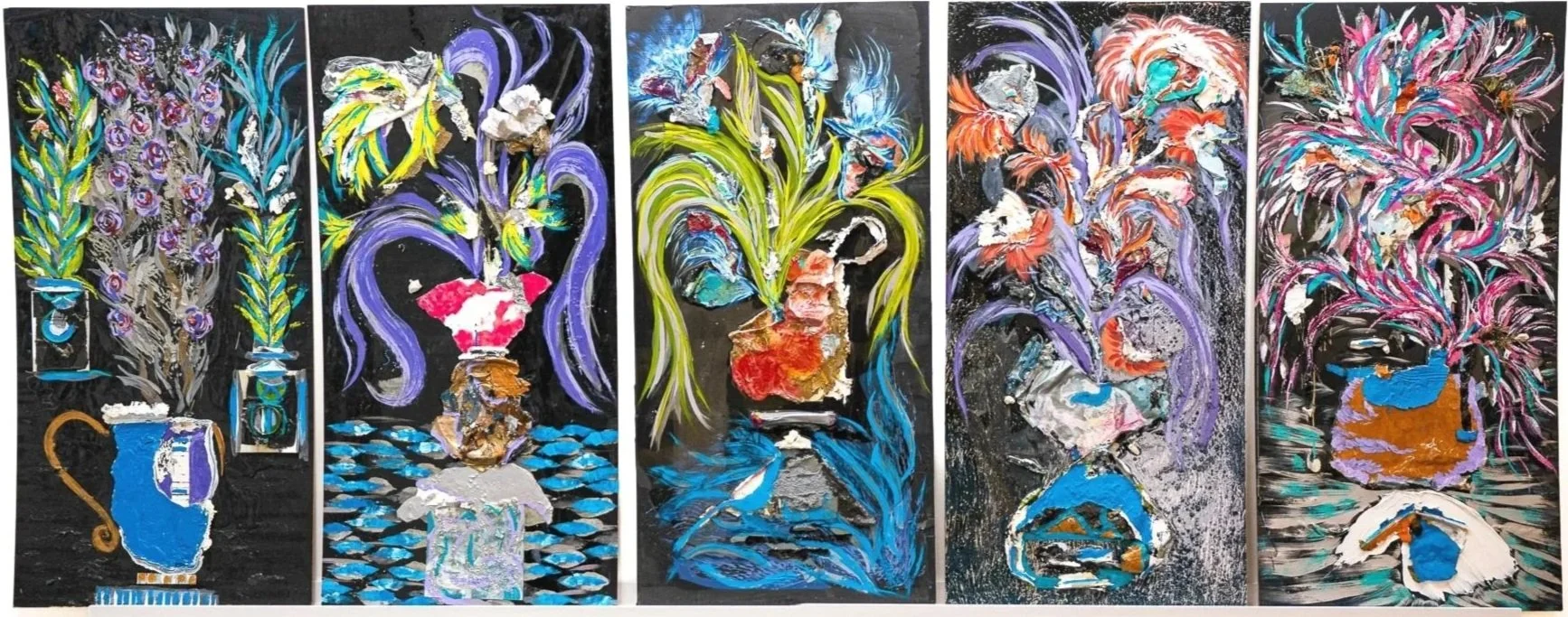  
   Hapsburgs 
   2023–2024 
   Acrylic, paint skins, and oil on board. 
   48 × 24 in 

   
   
    PRINT
   

     
      INQUIRE
     
   
  