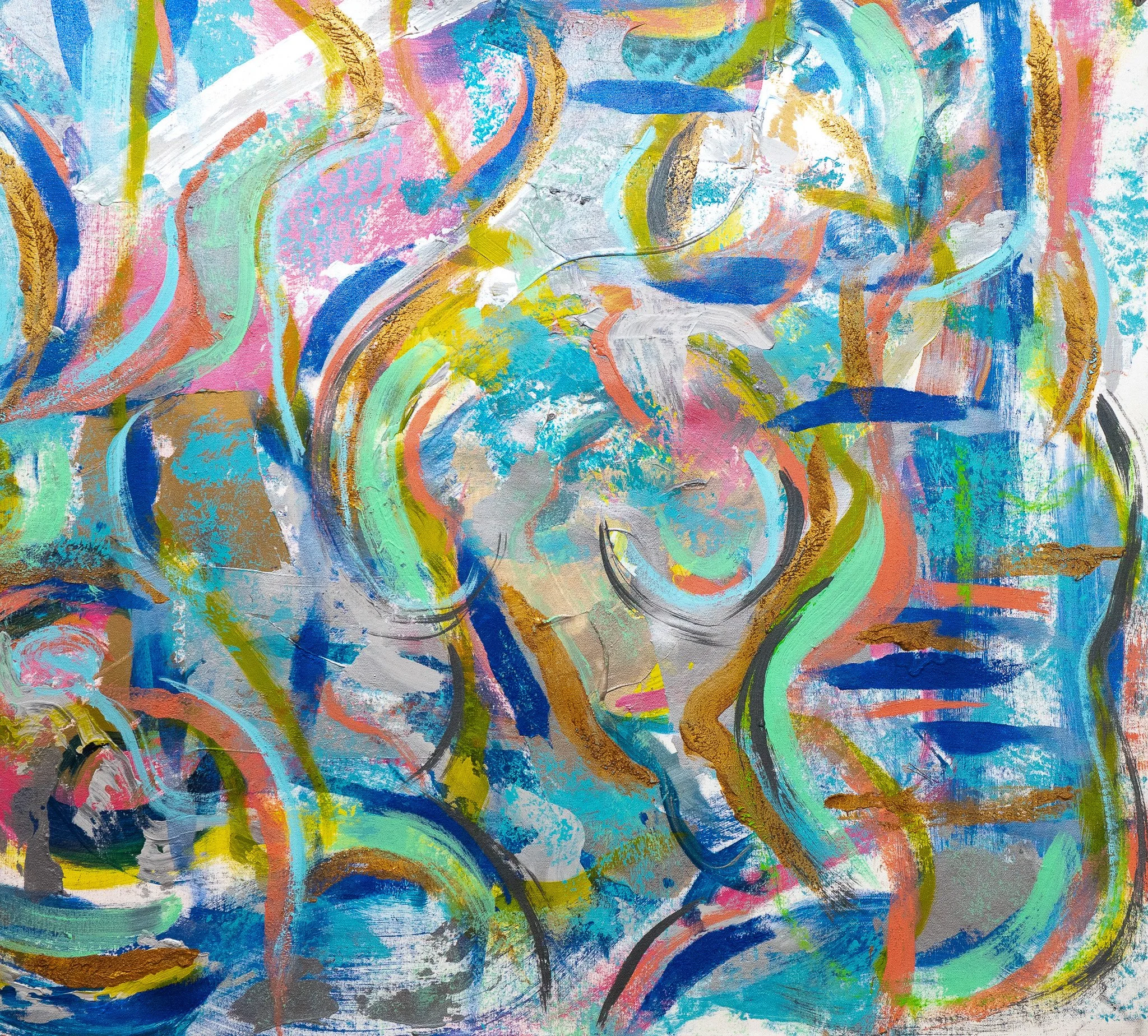 KD, 2025. Acrylic and oil on canvas mounted on board. 40 × 36 in