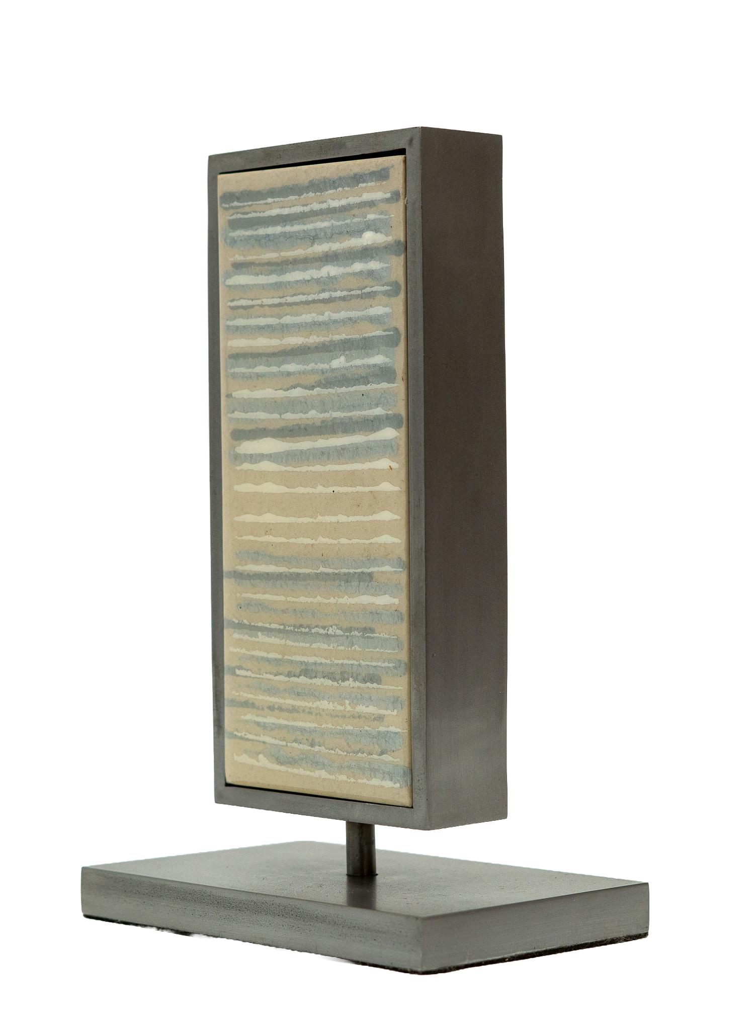 Ascendancy VII, 2018. Acrylic, resin, and stone mounted in steel. 10 × 5 × 3 in 