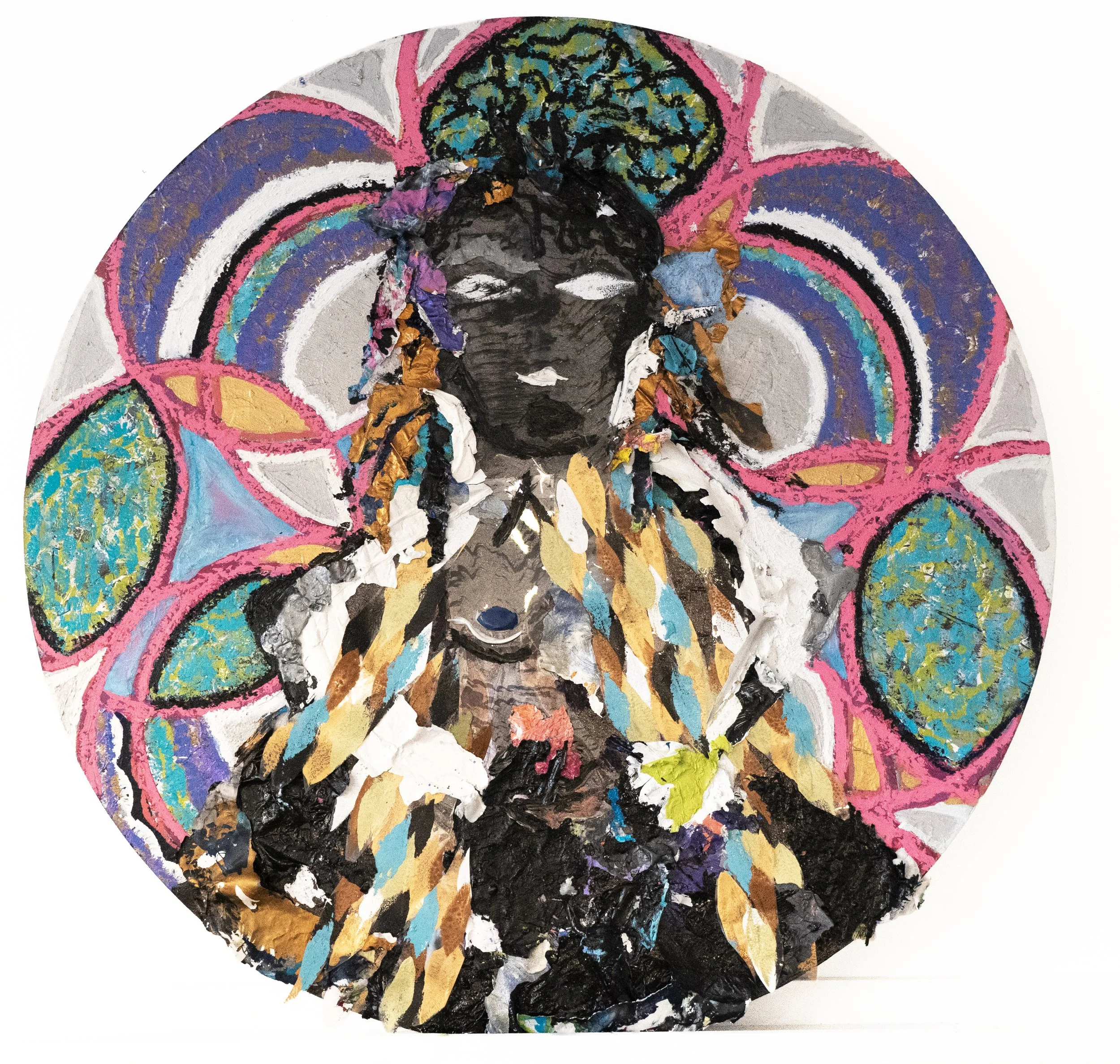 LR 2020 Acrylic, Charcoal  & Oil on Paper   20 x 18