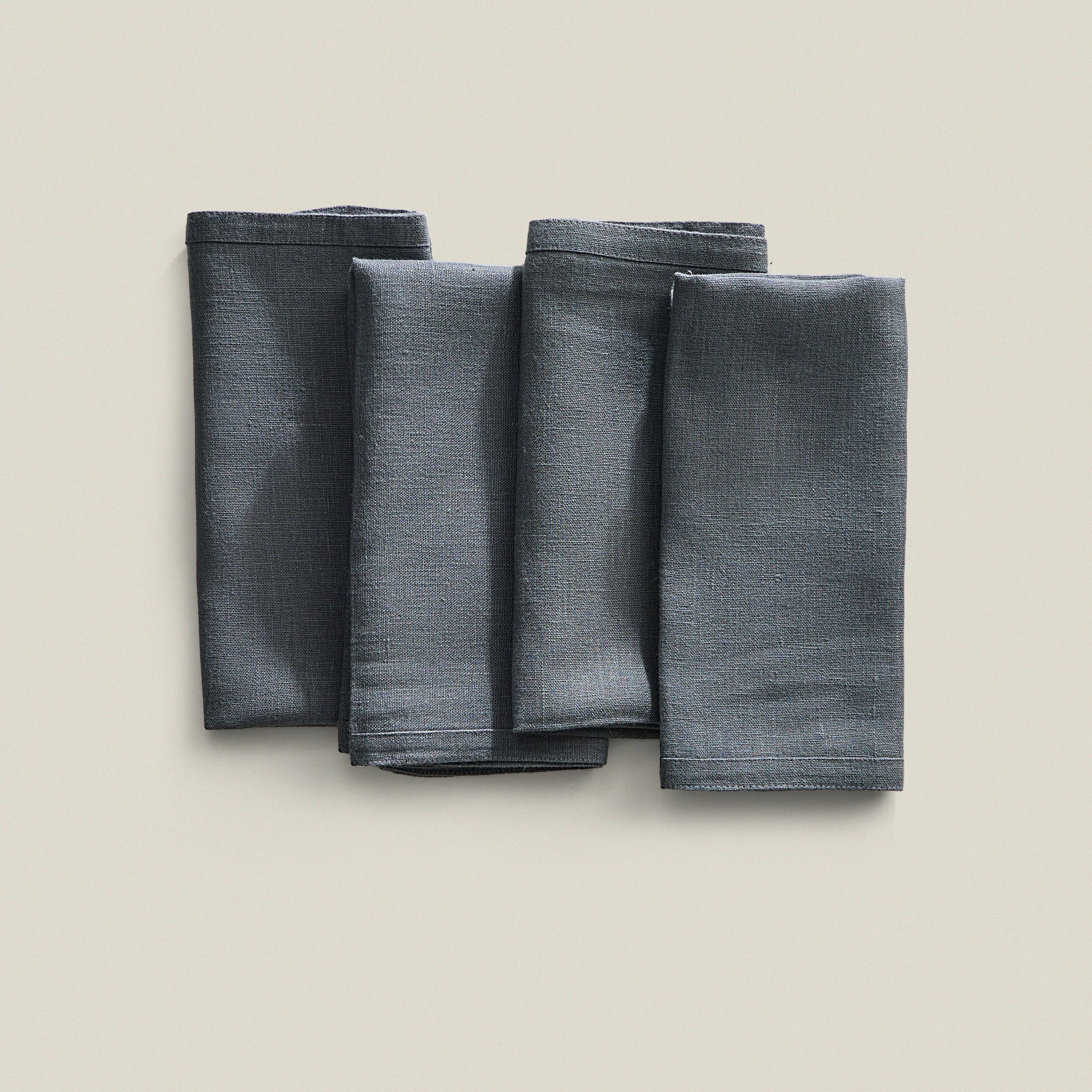 Set of grey linen napkins