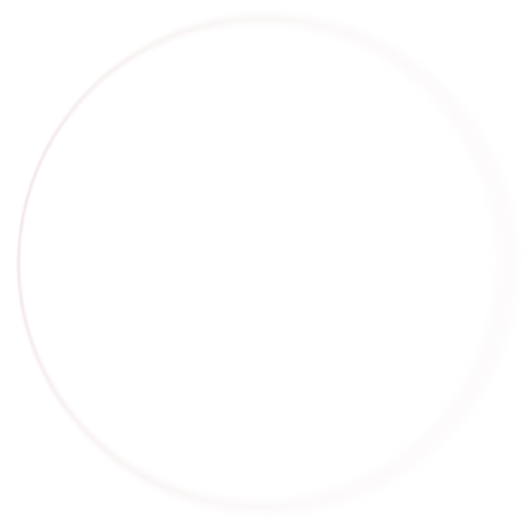 Close-up of a black ring with a pink-gold border, against a black background.