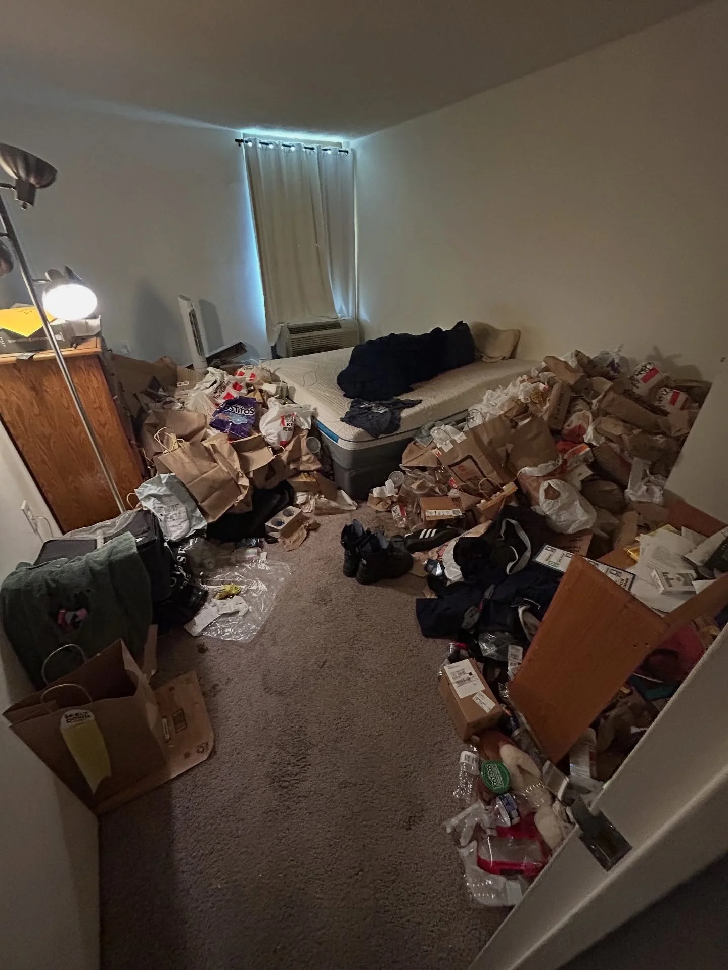 One of the biggest things I tell people is this: never feel ashamed.
Rooms don&rsquo;t get this way overnight. Life happens, depression happens, stress happens.

Hoarding and heavy clutter don&rsquo;t make you a bad person &mdash; they&rsquo;re usual