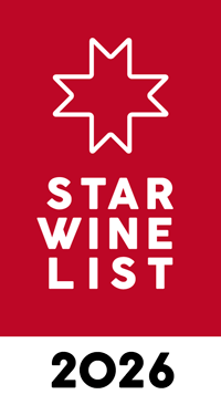 Lista dei migliori vini stellati del 2026 su sfondo rosso con stella e testo bianco.