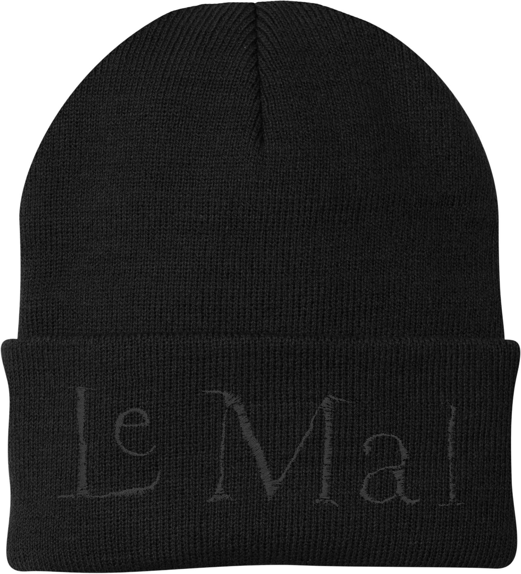 Le Mal Black on Black Beanie