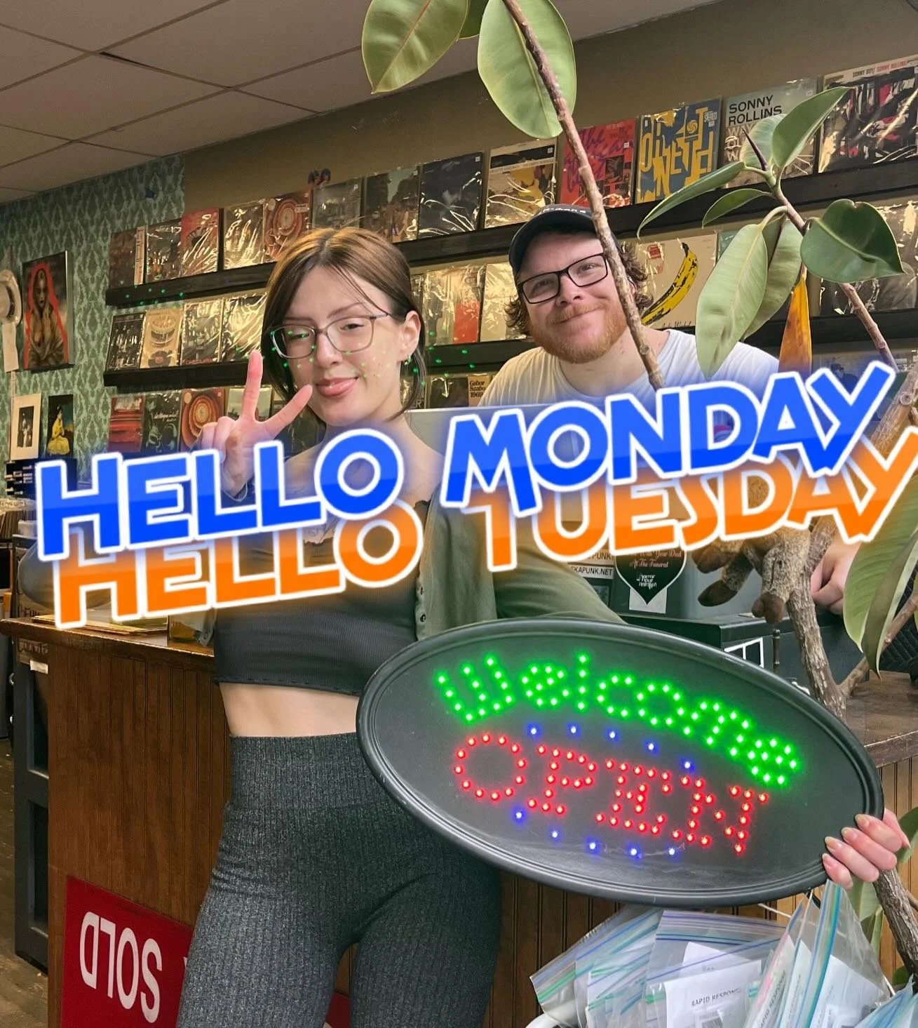 Hello!! We are now OPEN mondays and tuesdays!!! 11-7 every day, come by!