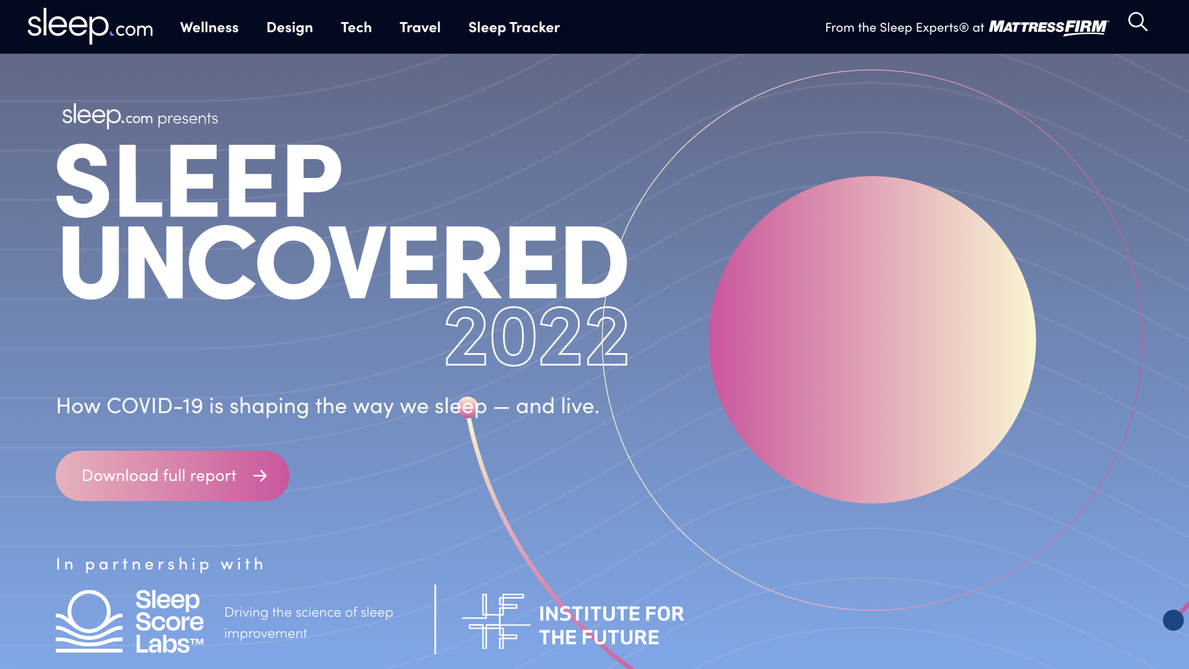 Sleep Uncovered 2022 webpage