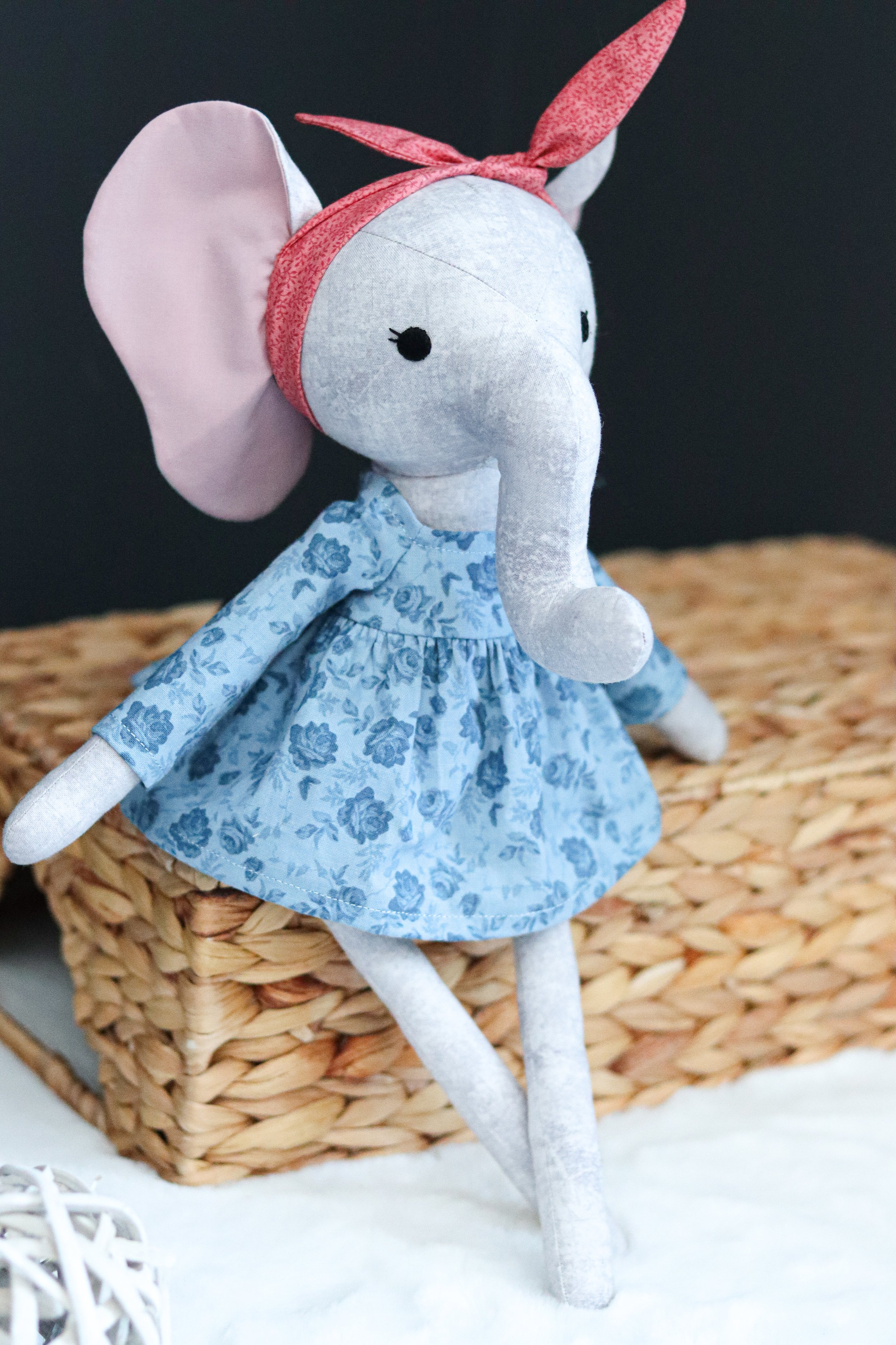 Éléphant Rêveur - Robe Manche Longue et Bandeau