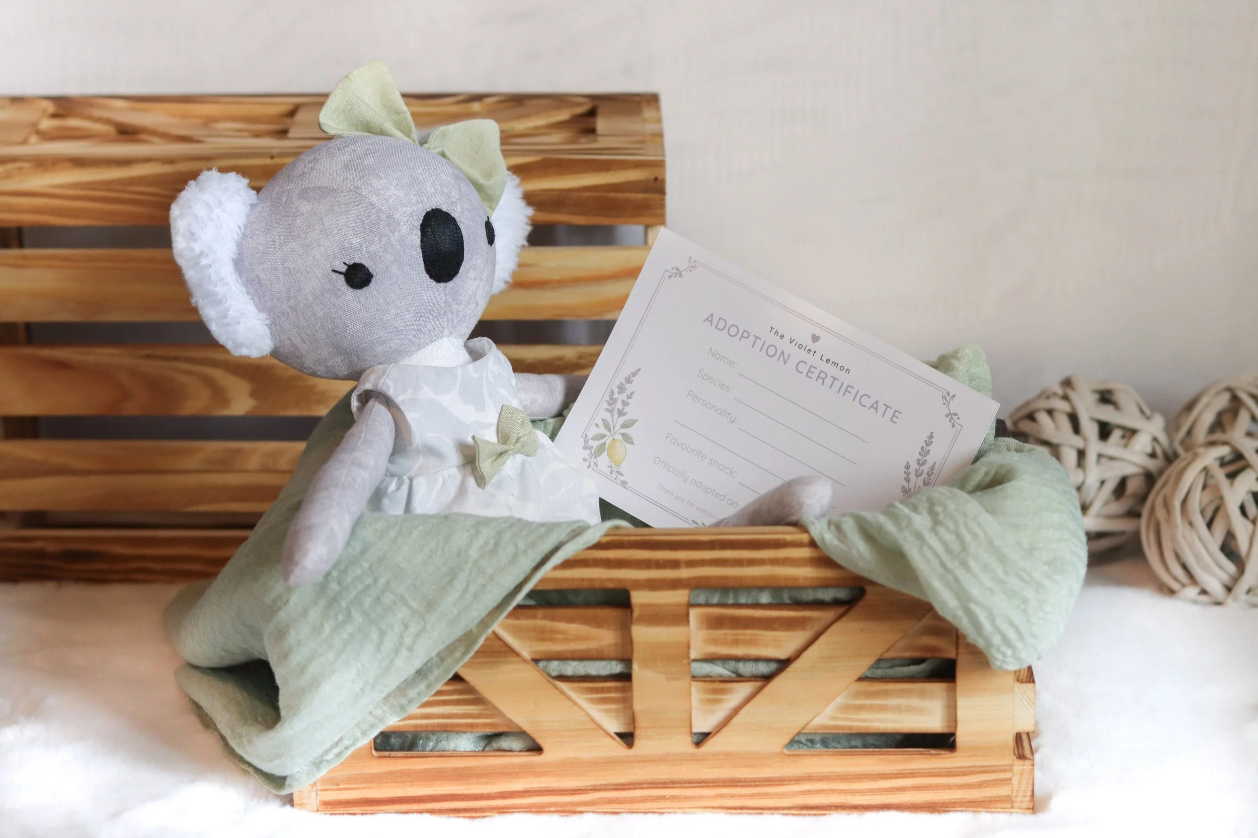 Snuggly Koala - Peplum top with Bow
