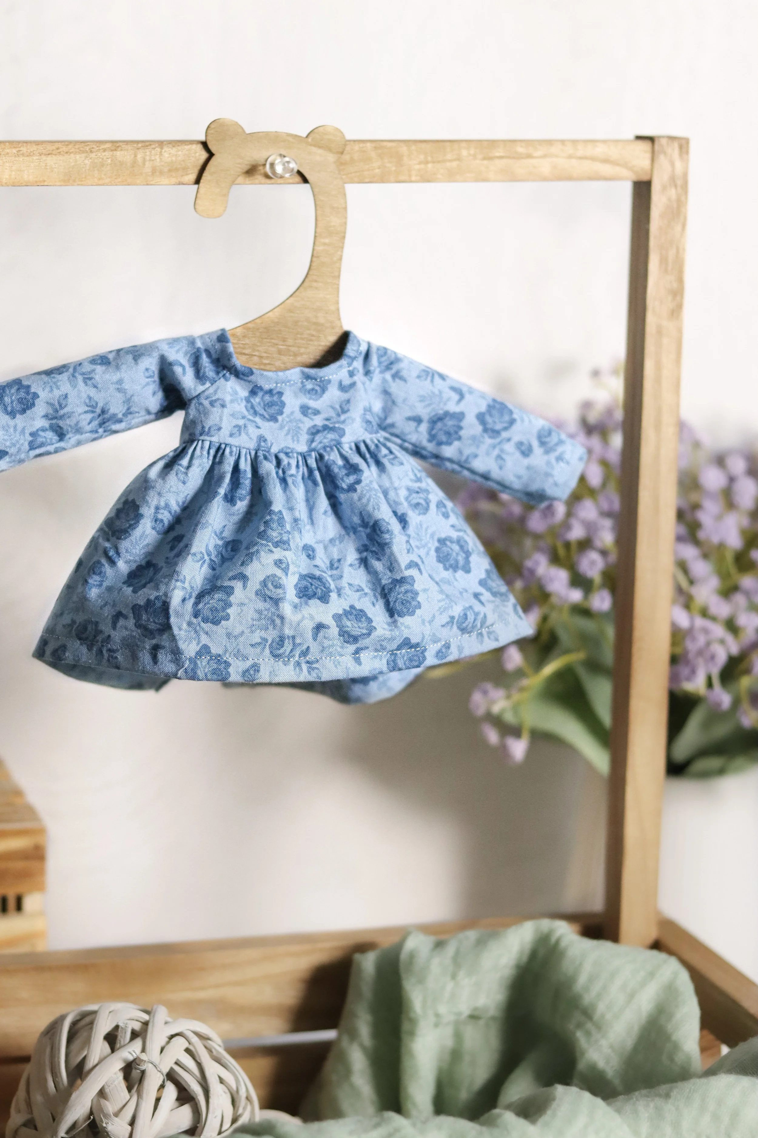 Blueberry Outfit - Long Sleeved Dress & Headband