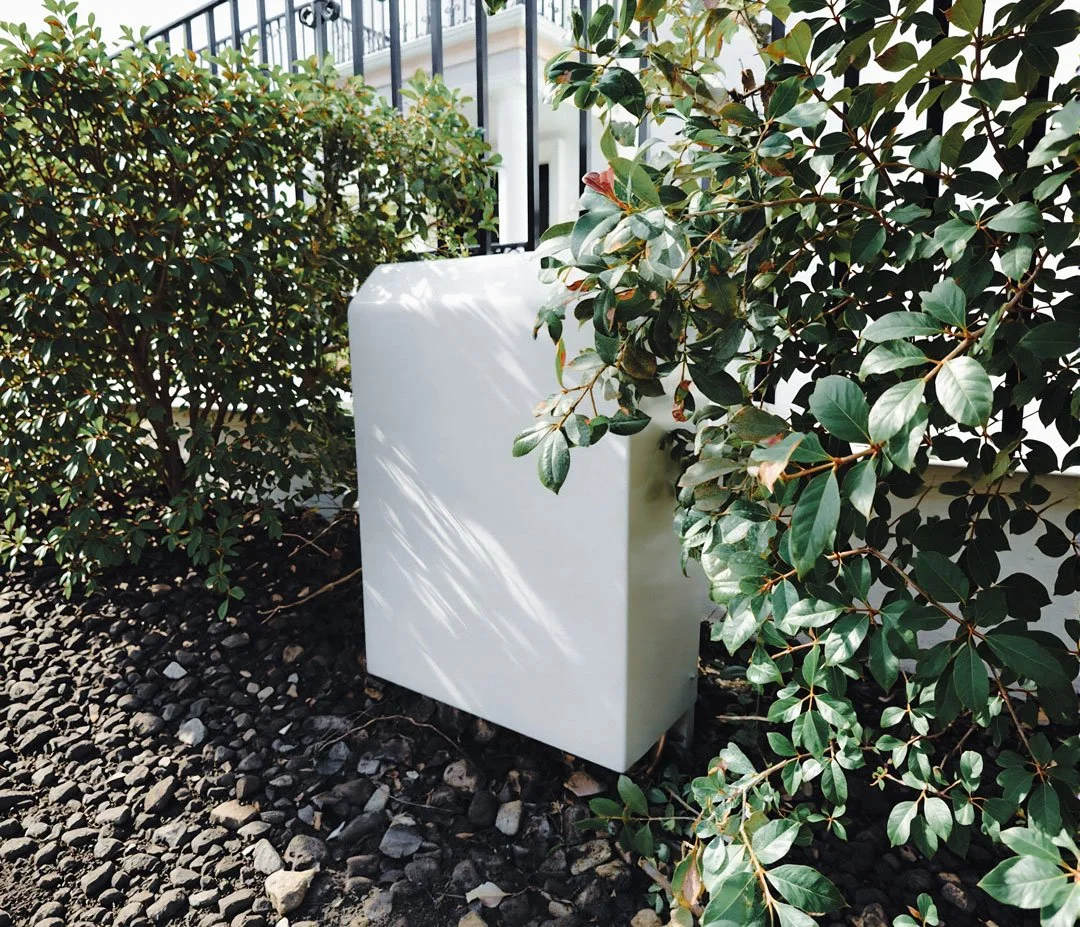 FCF system — Surf Mist (white), garden install