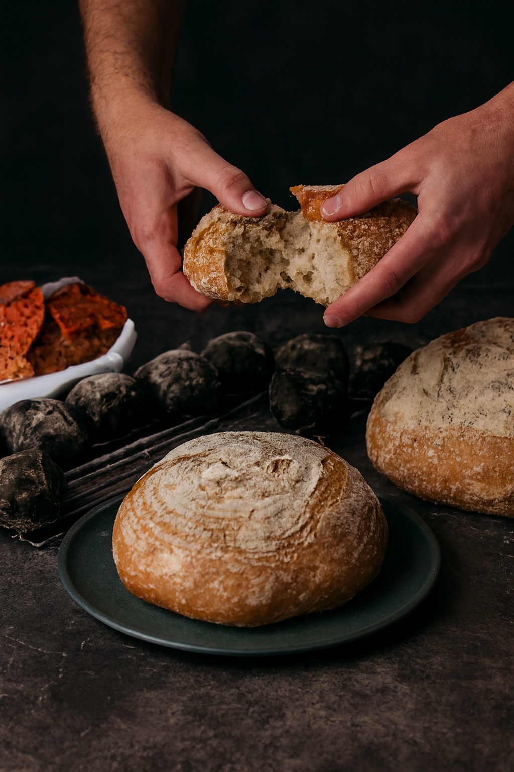 Discover fresh-baked artisan breads from JustInc. including Sussex sourdough, squid and parmesan loaves, and rosemary focaccia. Crafted with care and creativity, our breads elevate private chef menus and pop-up events across South England.