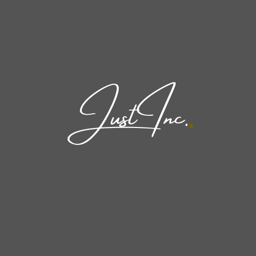 JustInc. media alternative logo representing creative branding and private chef services. A distinctive mark of innovation and hospitality, crafted to showcase bespoke experiences and regional presence across South England.