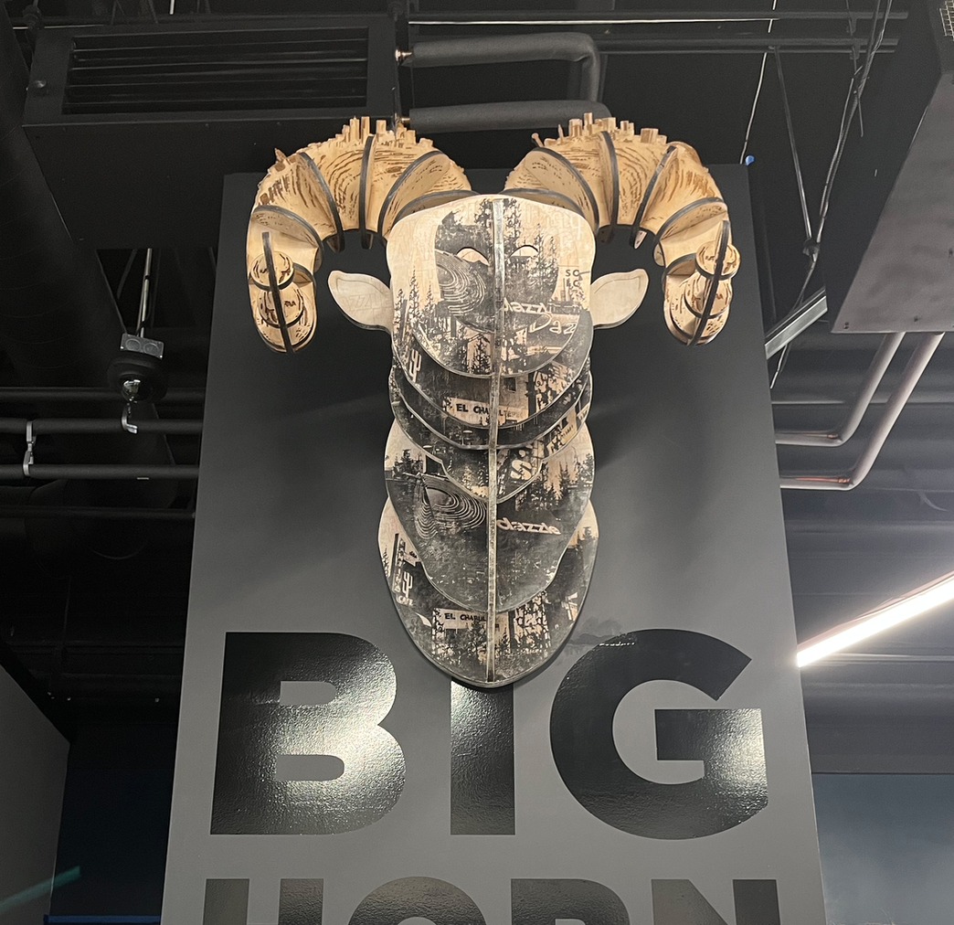 Big Horn - Wall sculpture installation honoring the history of jazz in Denver at Dazzle. 