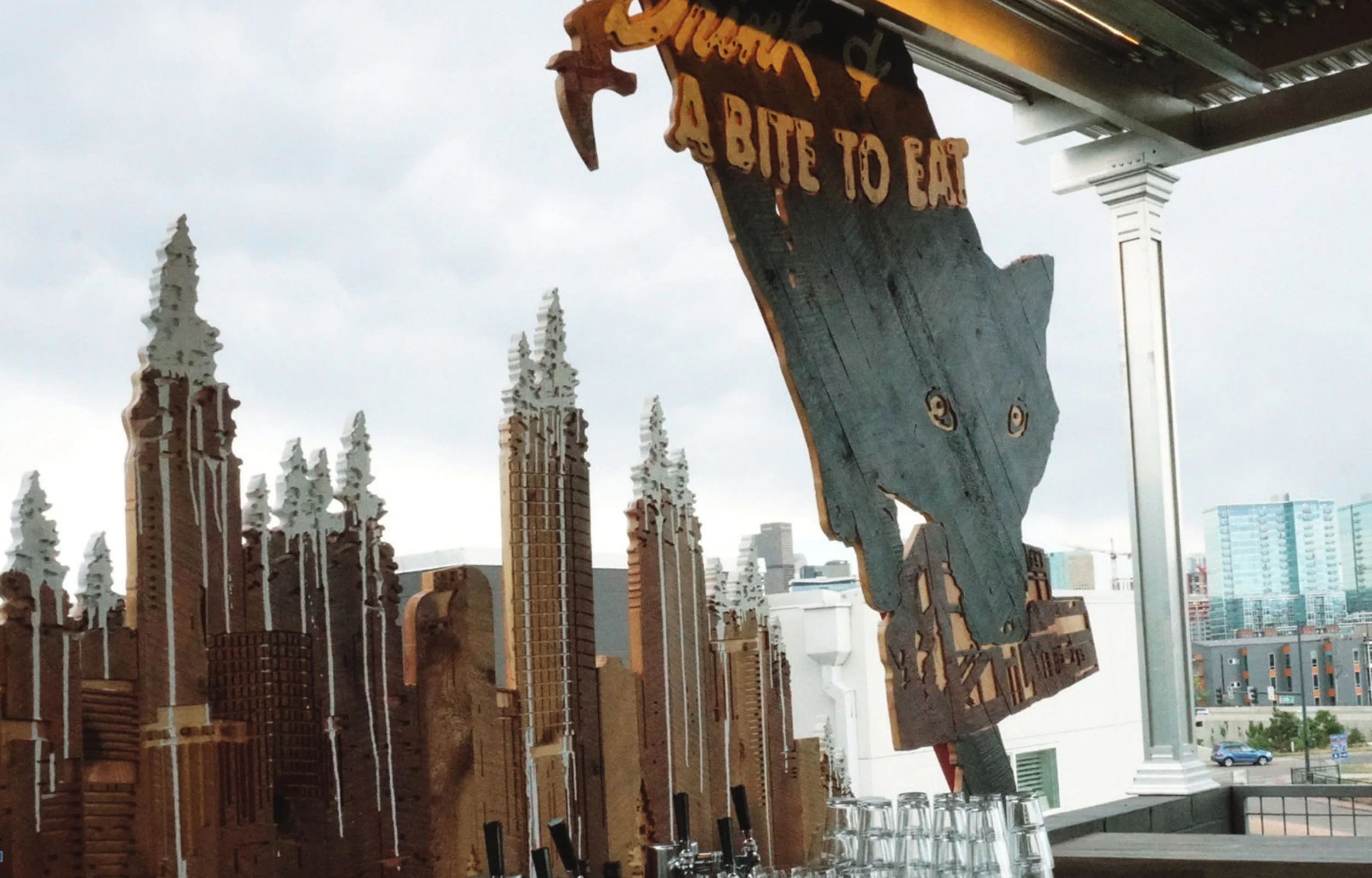 Hunting for a Bite - Commission Installation at Avanti F & B about the history, growth and environment in highlands