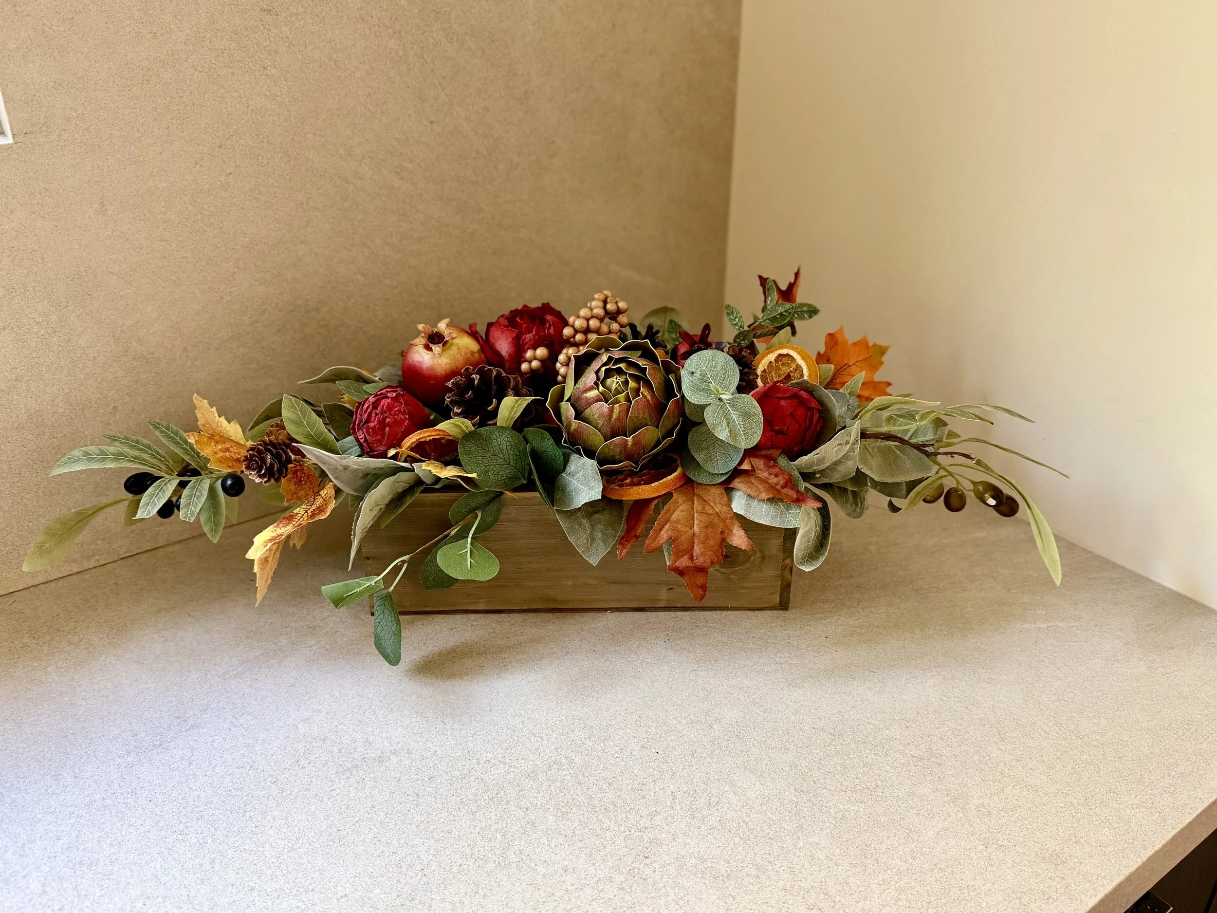 Autumn Peony Centerpiece