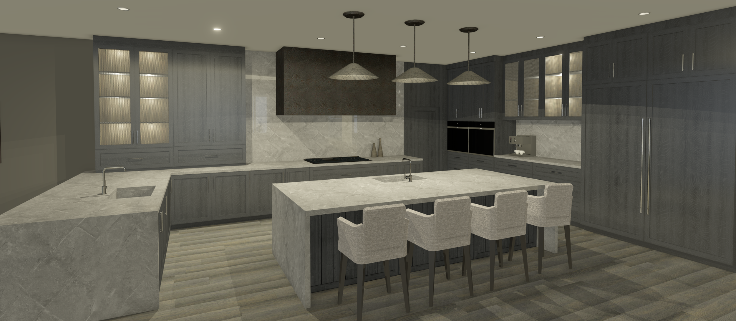 Dark Dramatic Kitchen