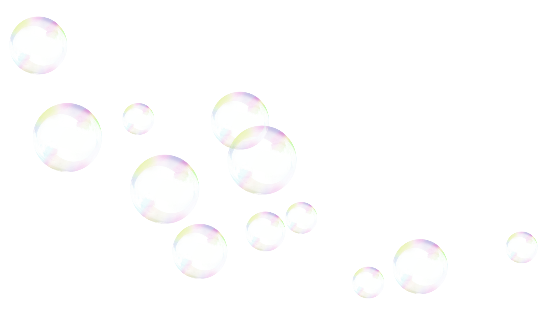 Digital glitch art with pastel-colored horizontal stripes and floating iridescent spheres.