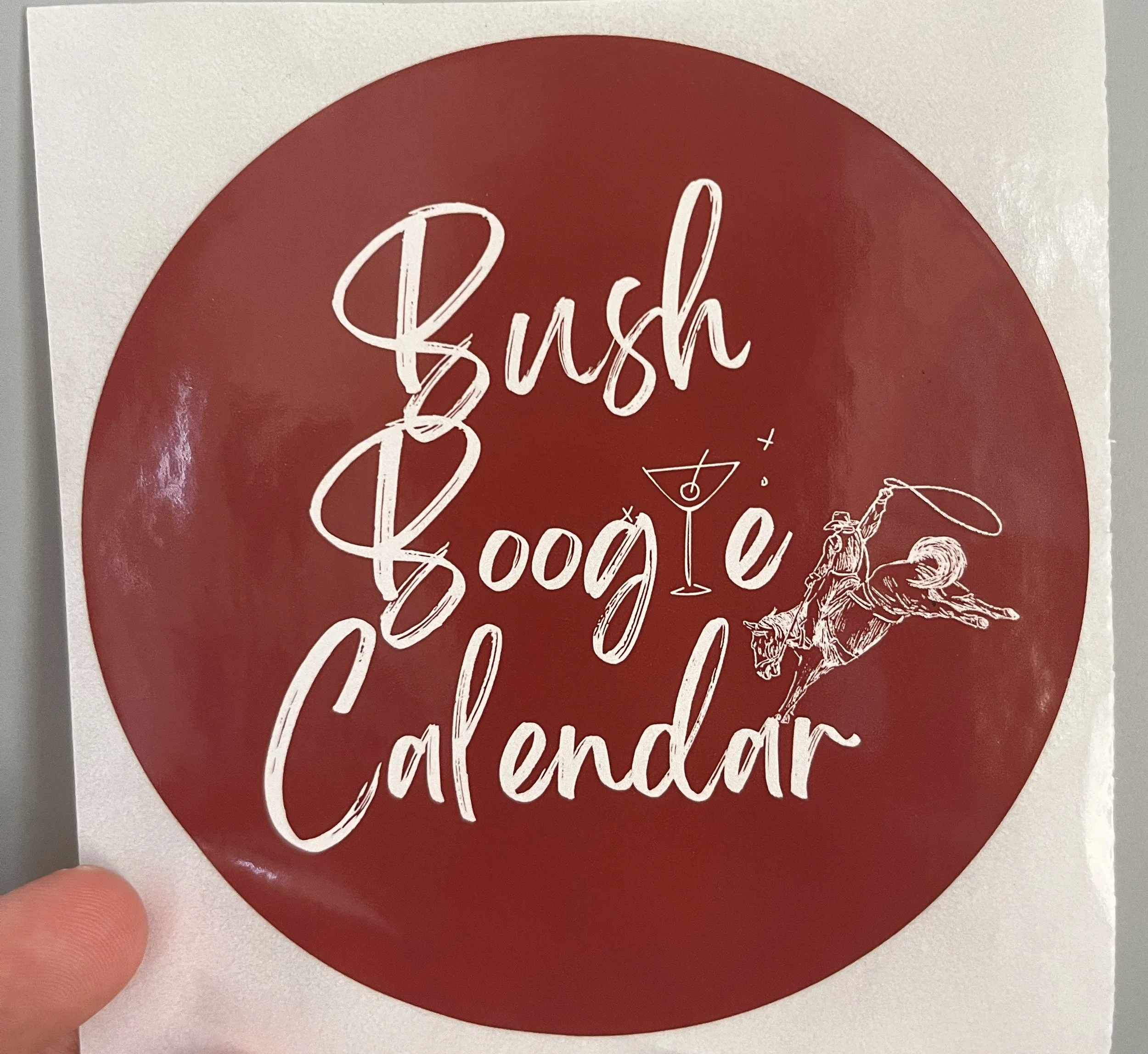 Bush Boogie Calendar Sticker