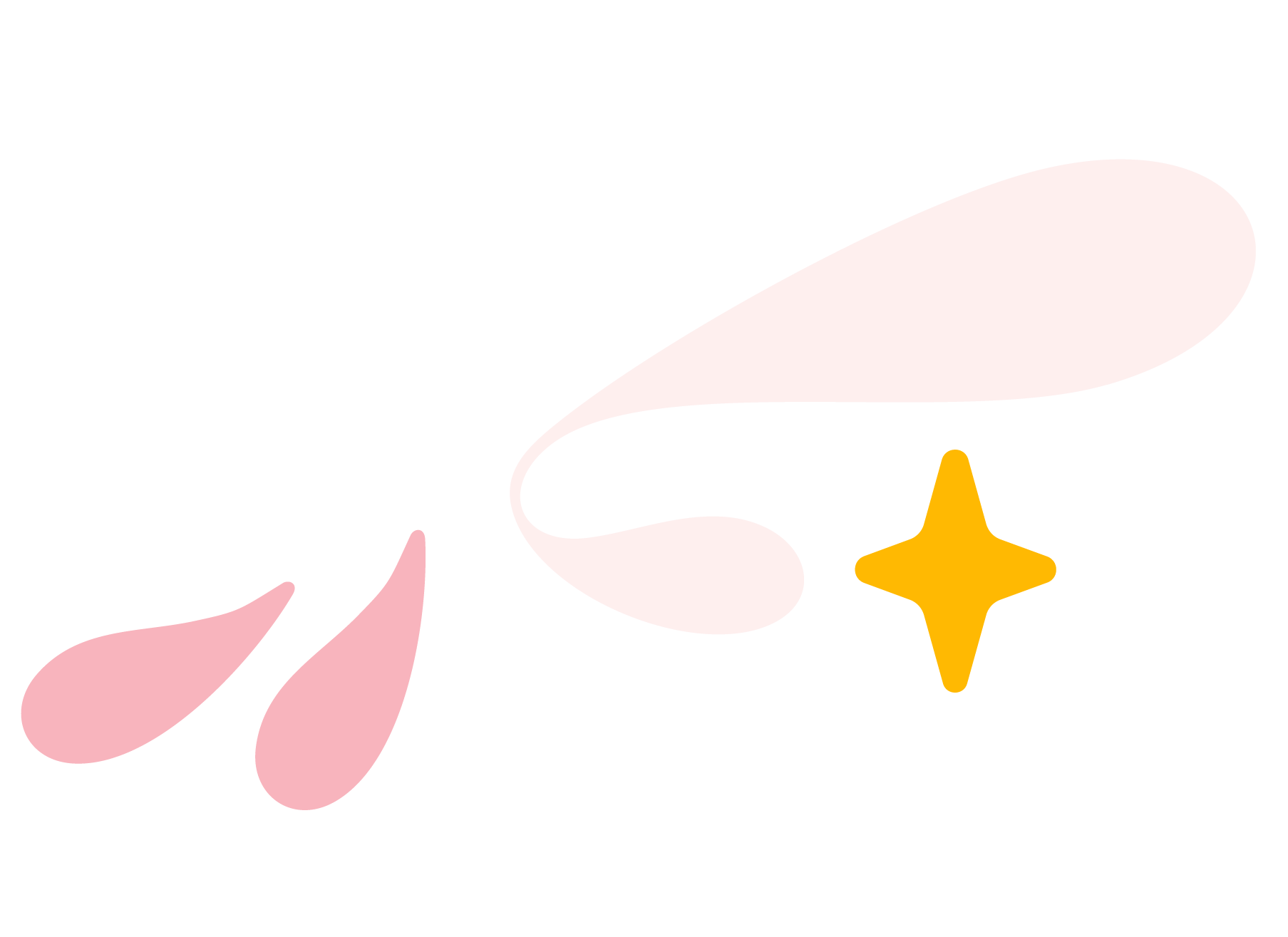 Abstract illustration of a hand with pink nails reaching towards a glittery gold star against a black background.