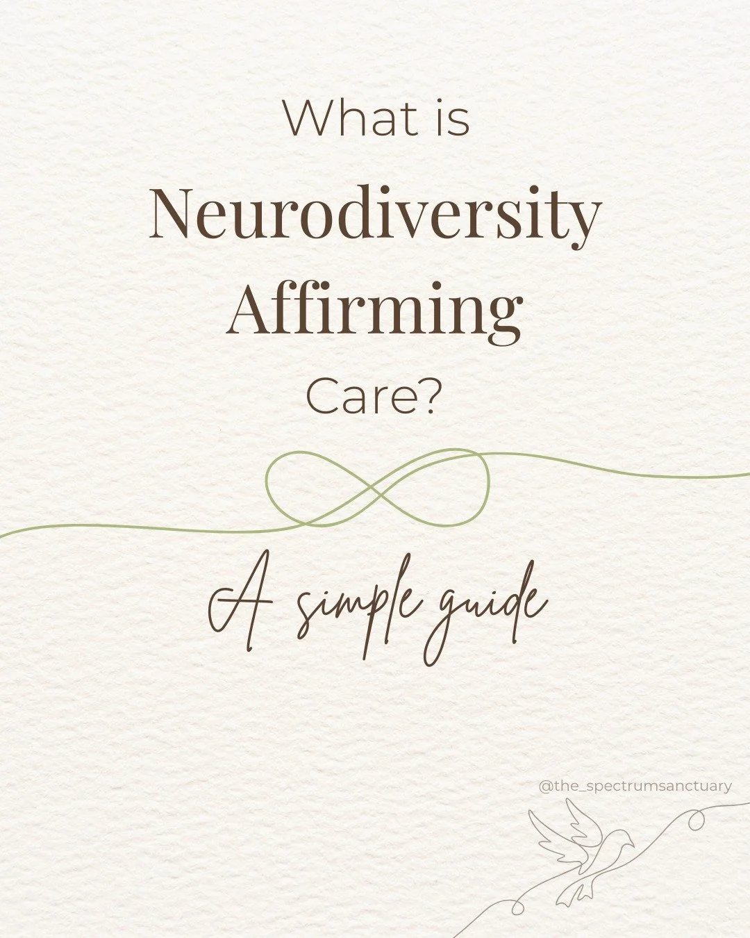 Neurodiversity-affirming care respects autonomy, sensory needs, identity, and lived experience.

It doesn&rsquo;t ask people to &ldquo;correct&rdquo; who they are &mdash; it adapts the environment so they can show up as themselves without apology.

W