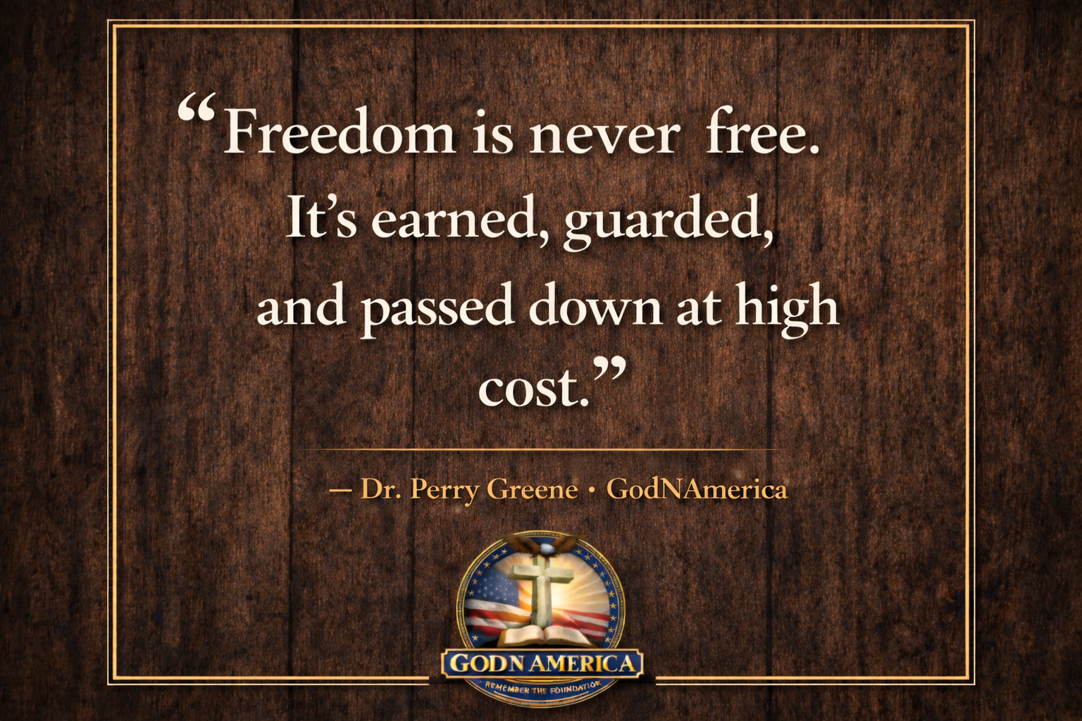 Too Light a Thing: Remembering the Price of Freedom