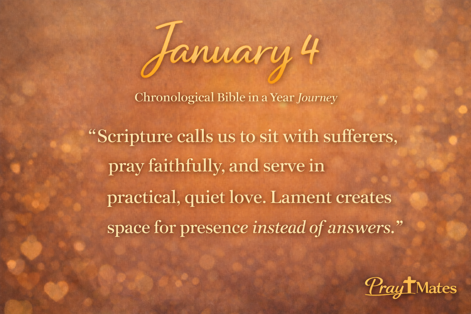 January 4 - Faith Under Sudden Suffering