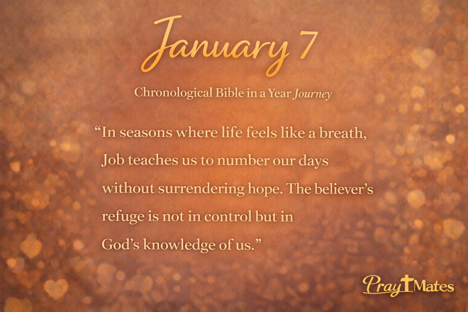 January 7 - Mortal Days and Eternal Questions