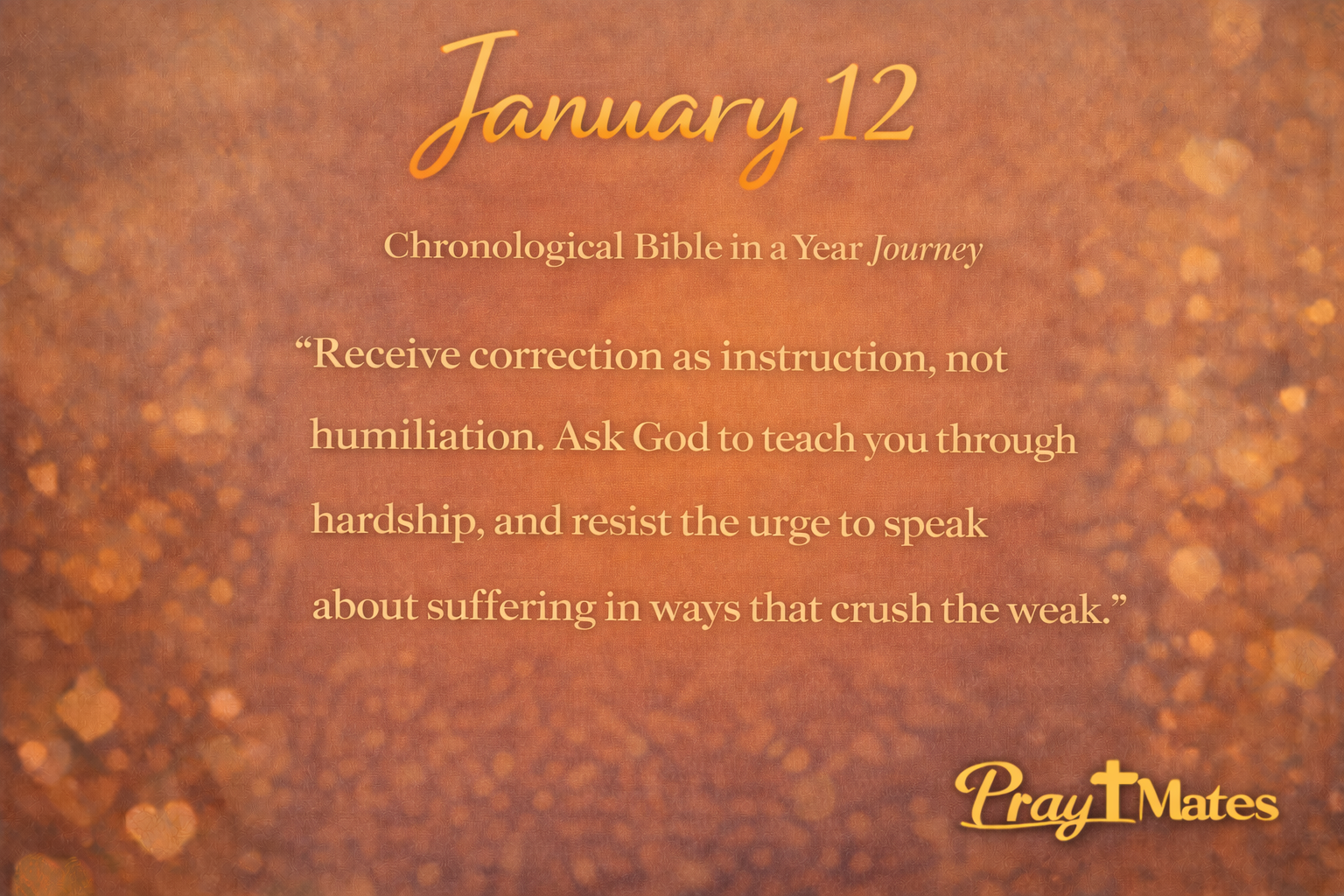 January 12 - God’s Justice and God’s Instruction