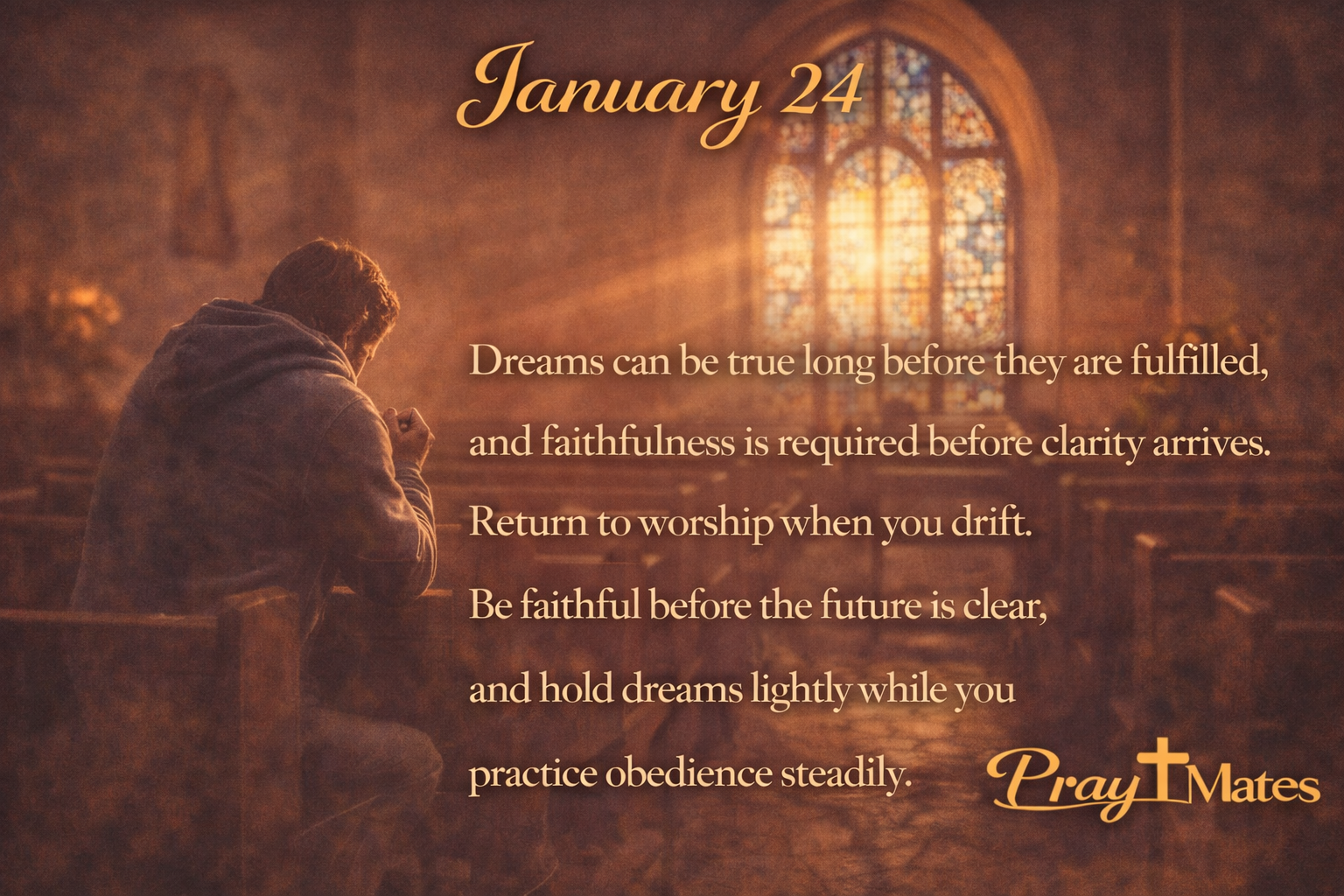 January 24 - Returning to Worship and Dreams of the Future