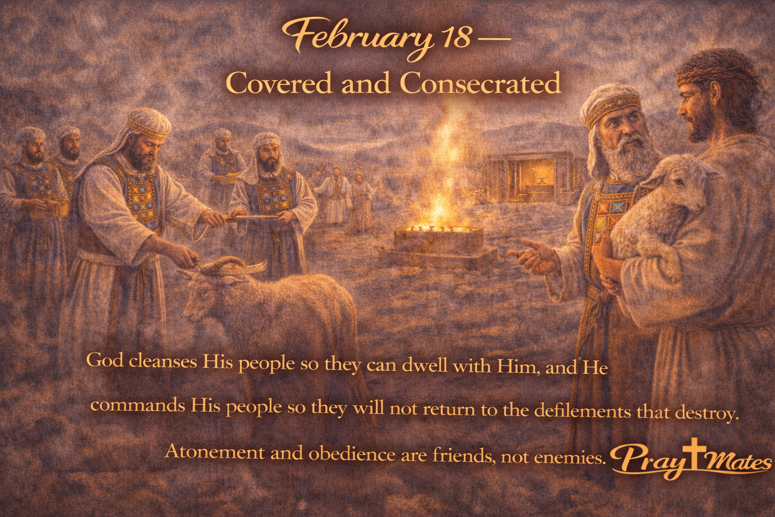 February 18 - Covered and Consecrated