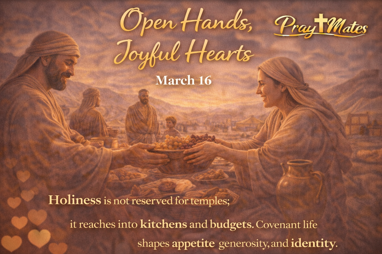March 16 — Open Hands, Joyful Hearts