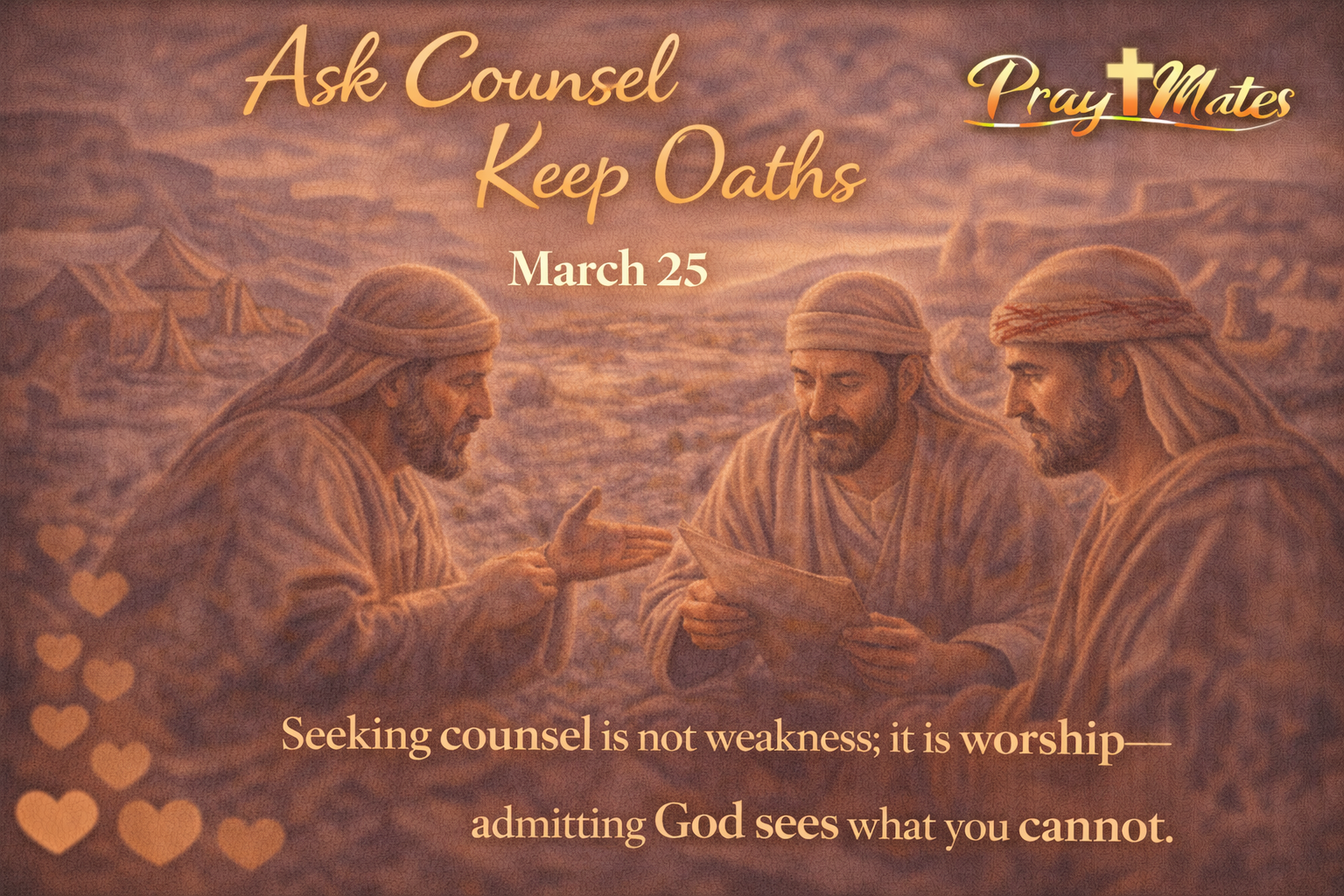 March 25 — Ask Counsel, Keep Oaths