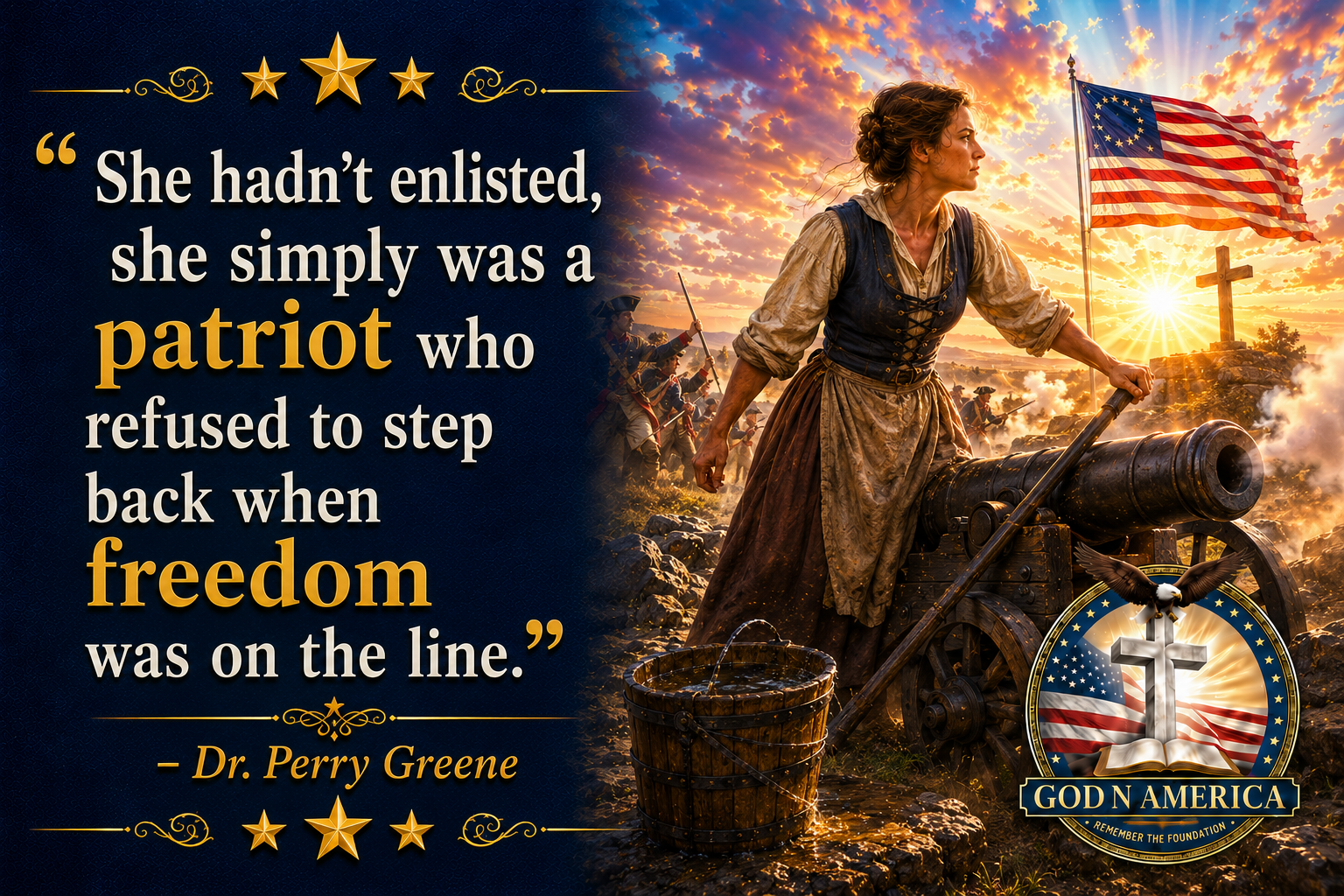 Molly Pitcher, Determined to Serve