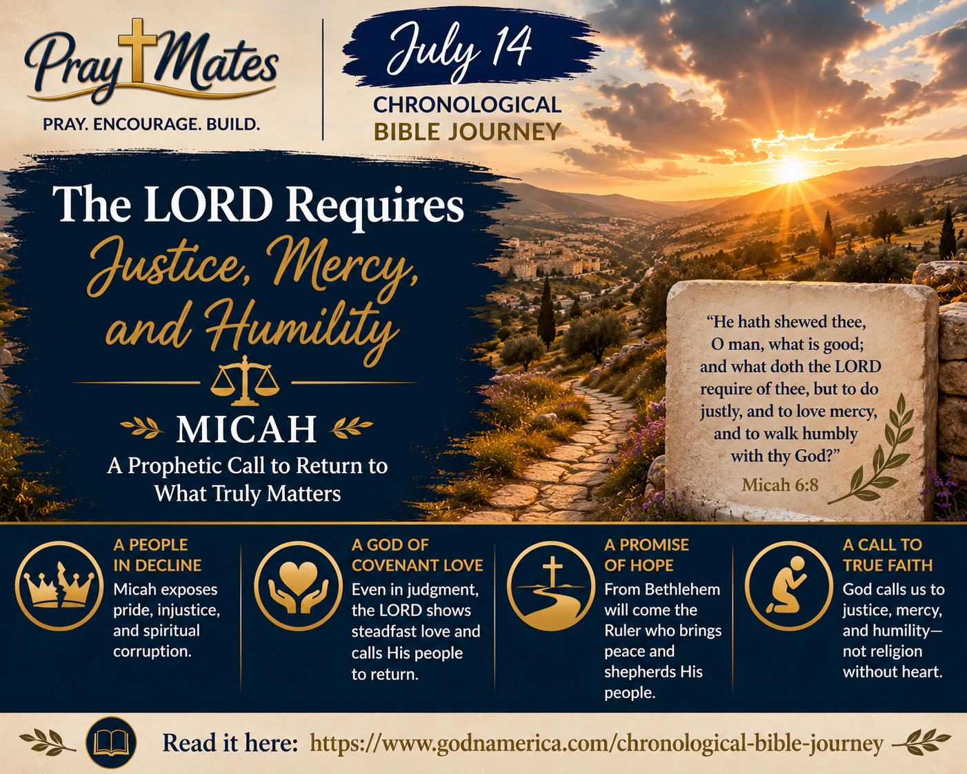 July 14 — What the Lord Requires