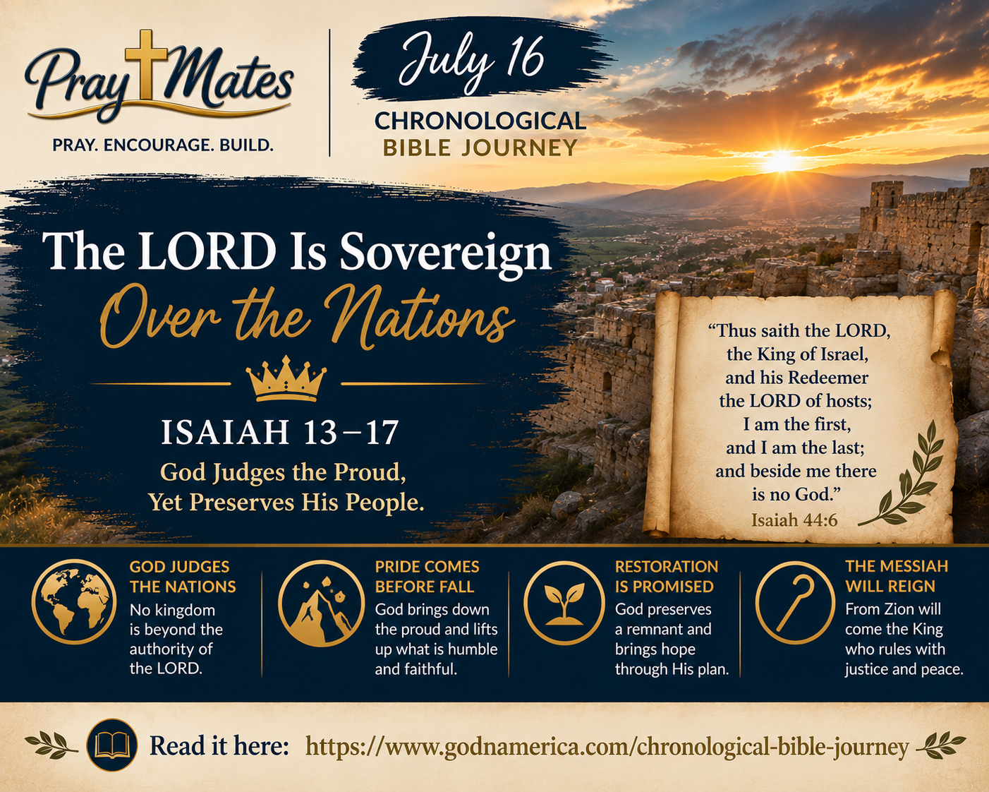 July 16 — The Lord Who Rules the Nations