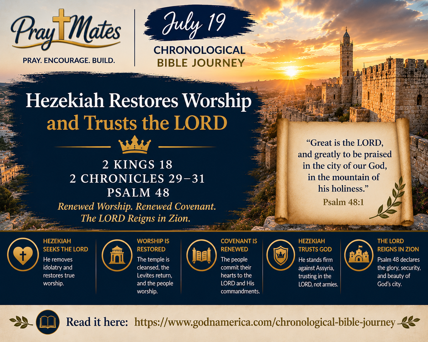 July 19 — Opening the Doors of the House of the Lord