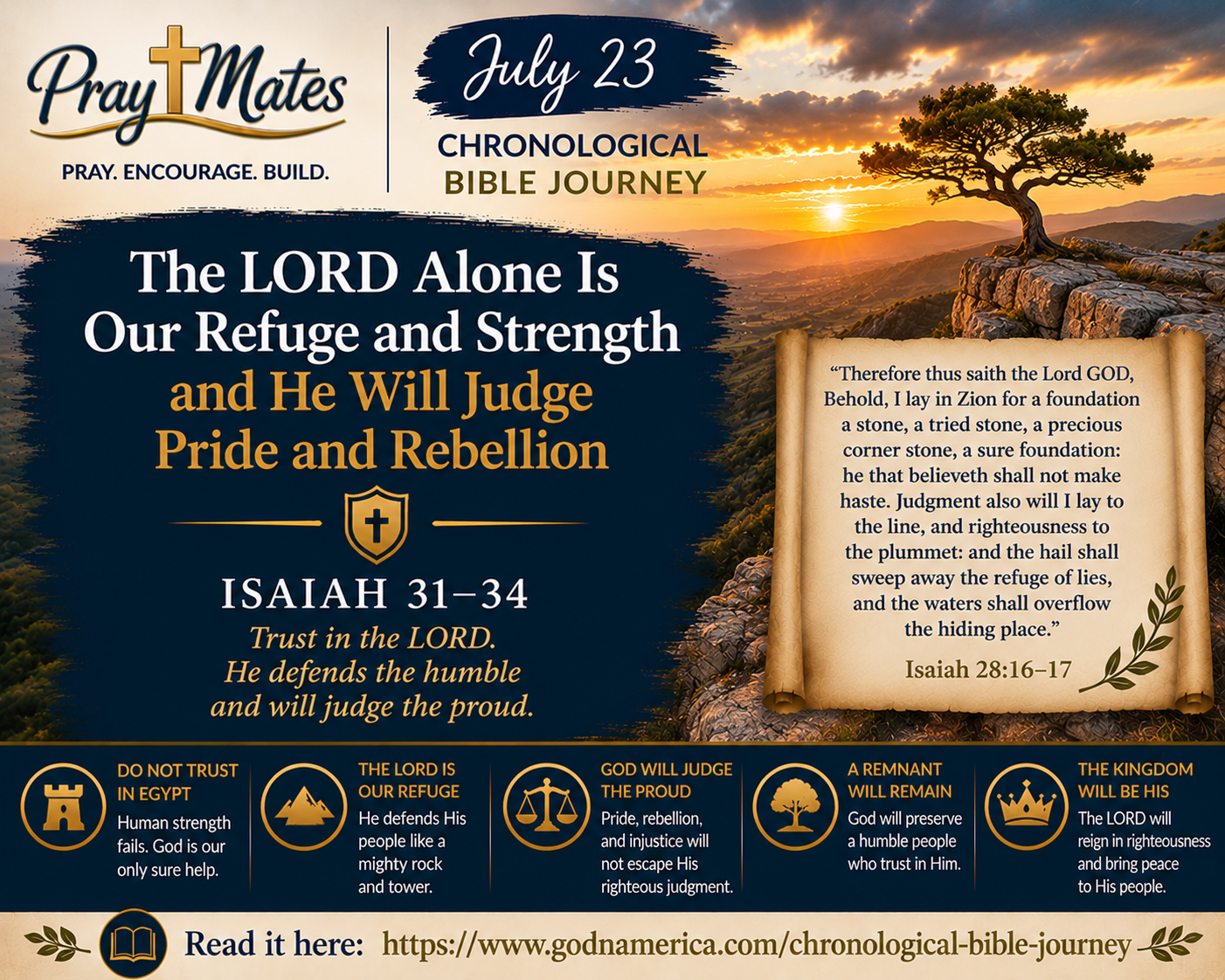 July 23 — The King in His Beauty