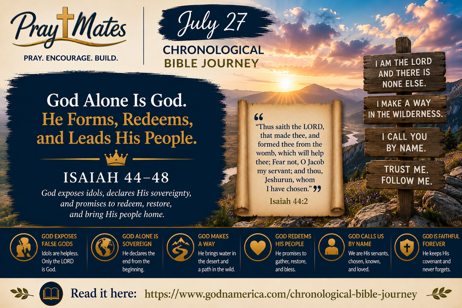 July 27 — No God Beside Me