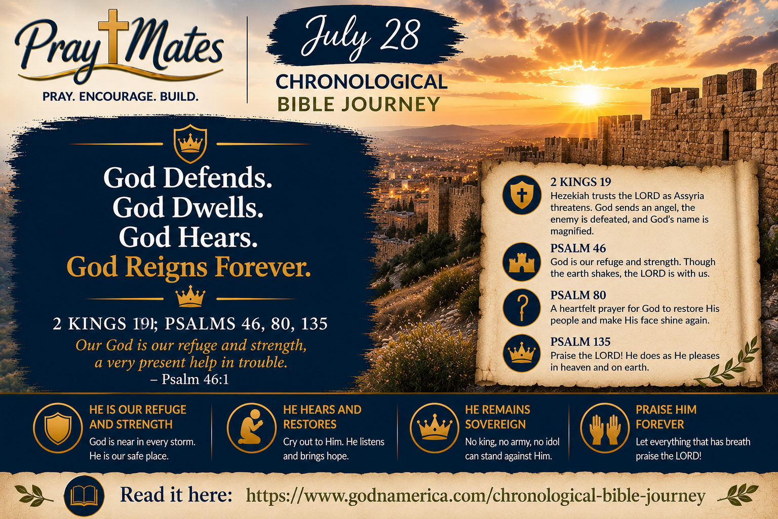 July 28 — God Is Our Refuge