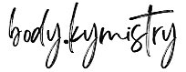 Handwritten script text reading 'body.kymistry'
