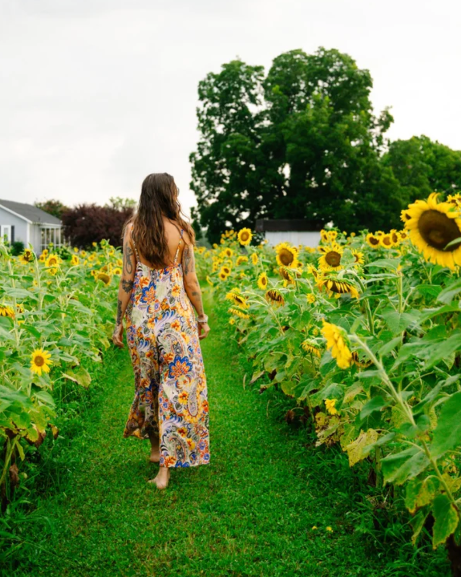 Ashana Kaiulani walking through an open field
