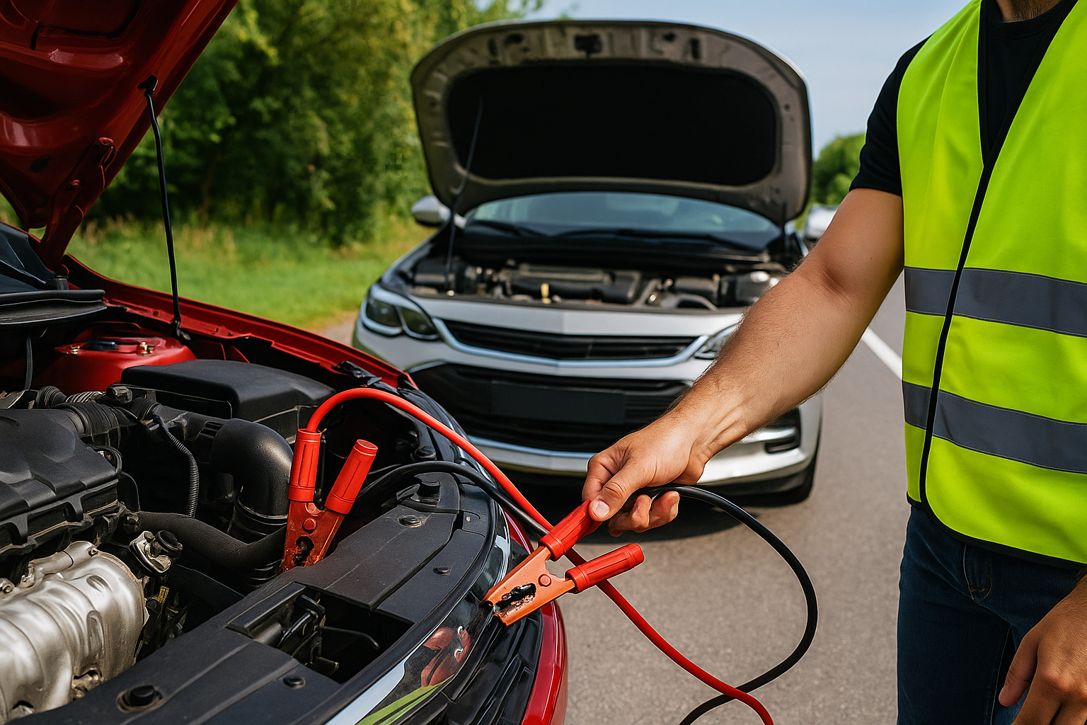 Starline Towing in Oakland, CA doing a Jumpstart