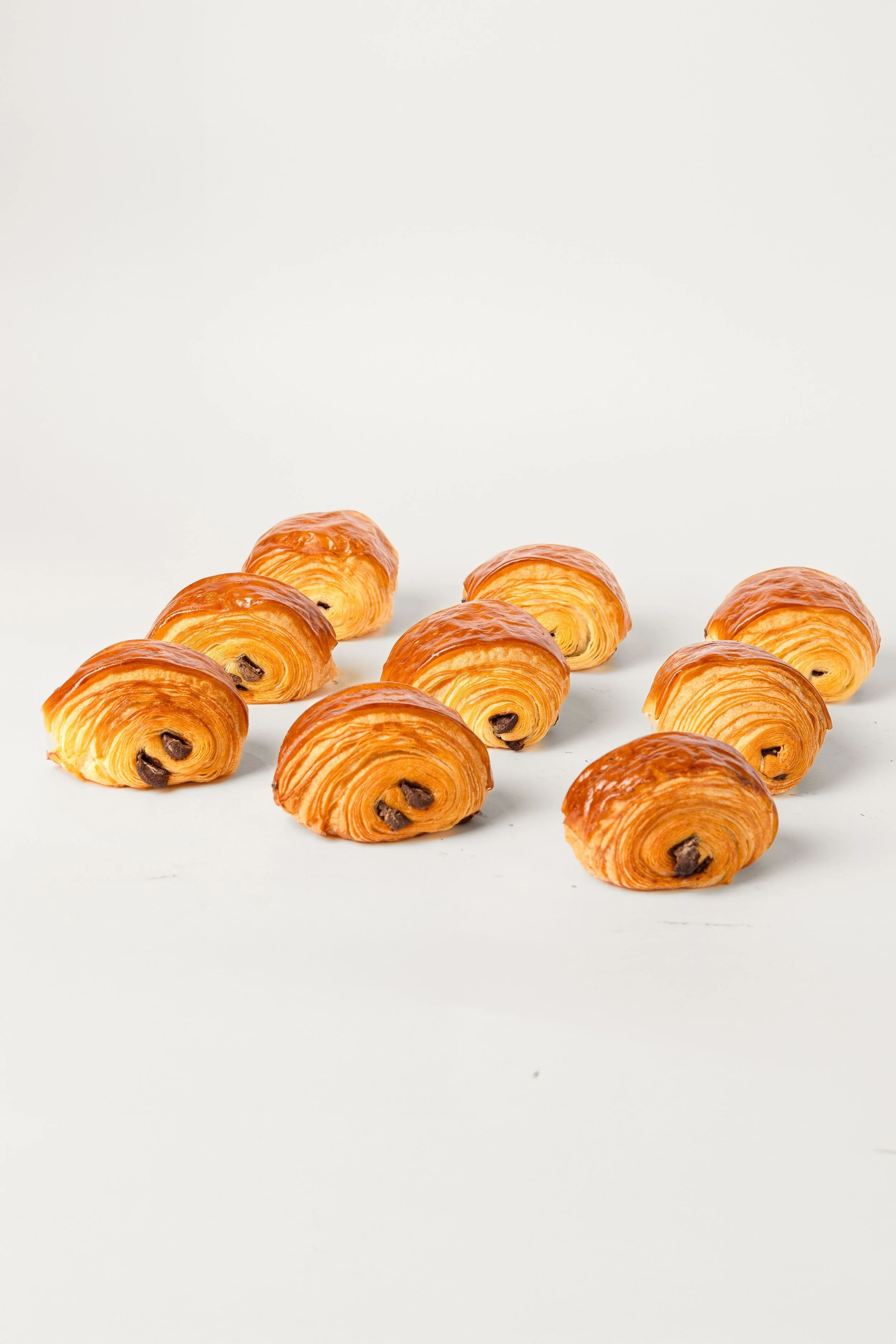 Mini Pain au Chocolat — catering platter of bite-size chocolate-filled pastries, Social Goods Modern Bakery.