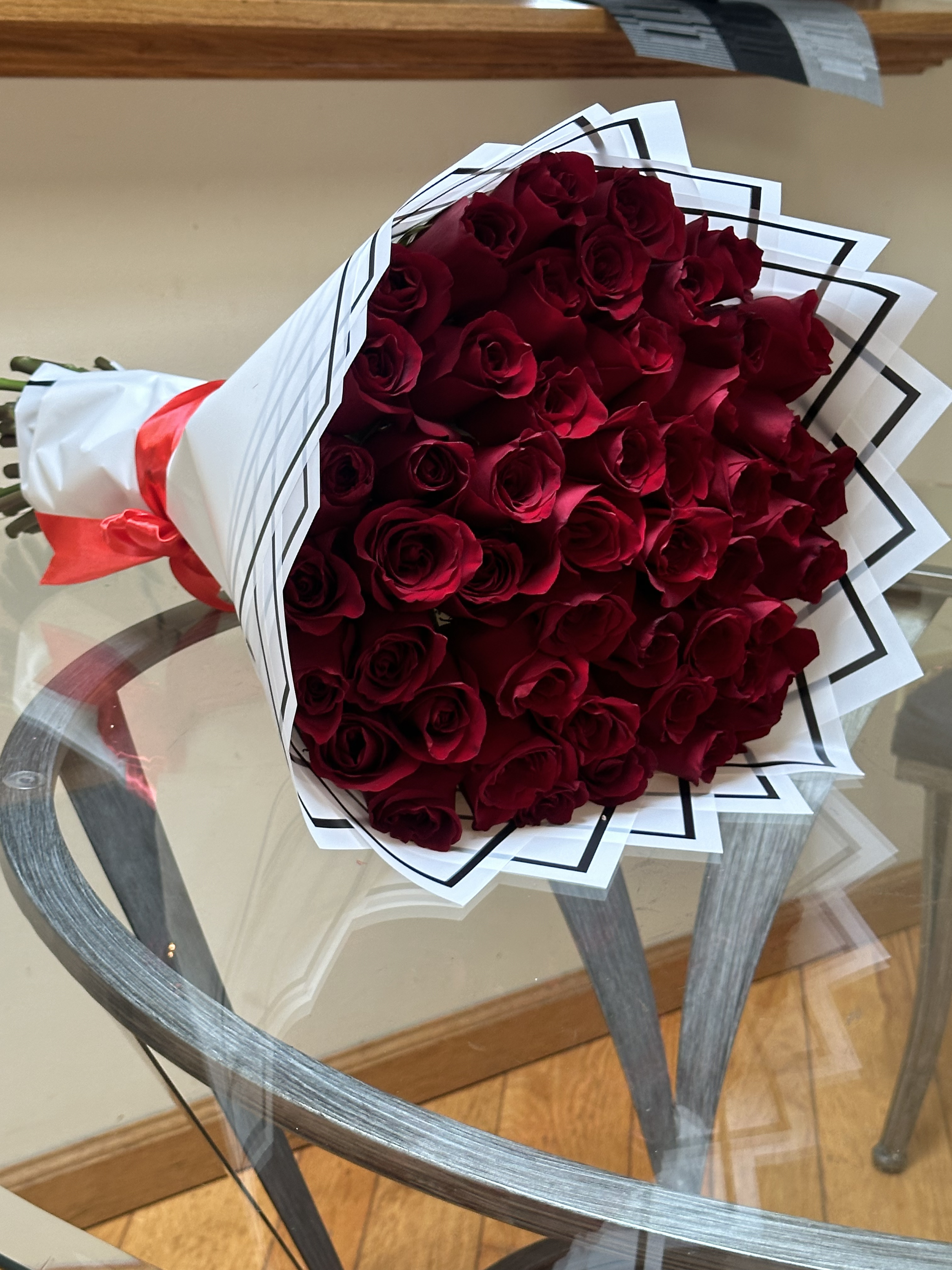 Dark Red Rose Bouquet