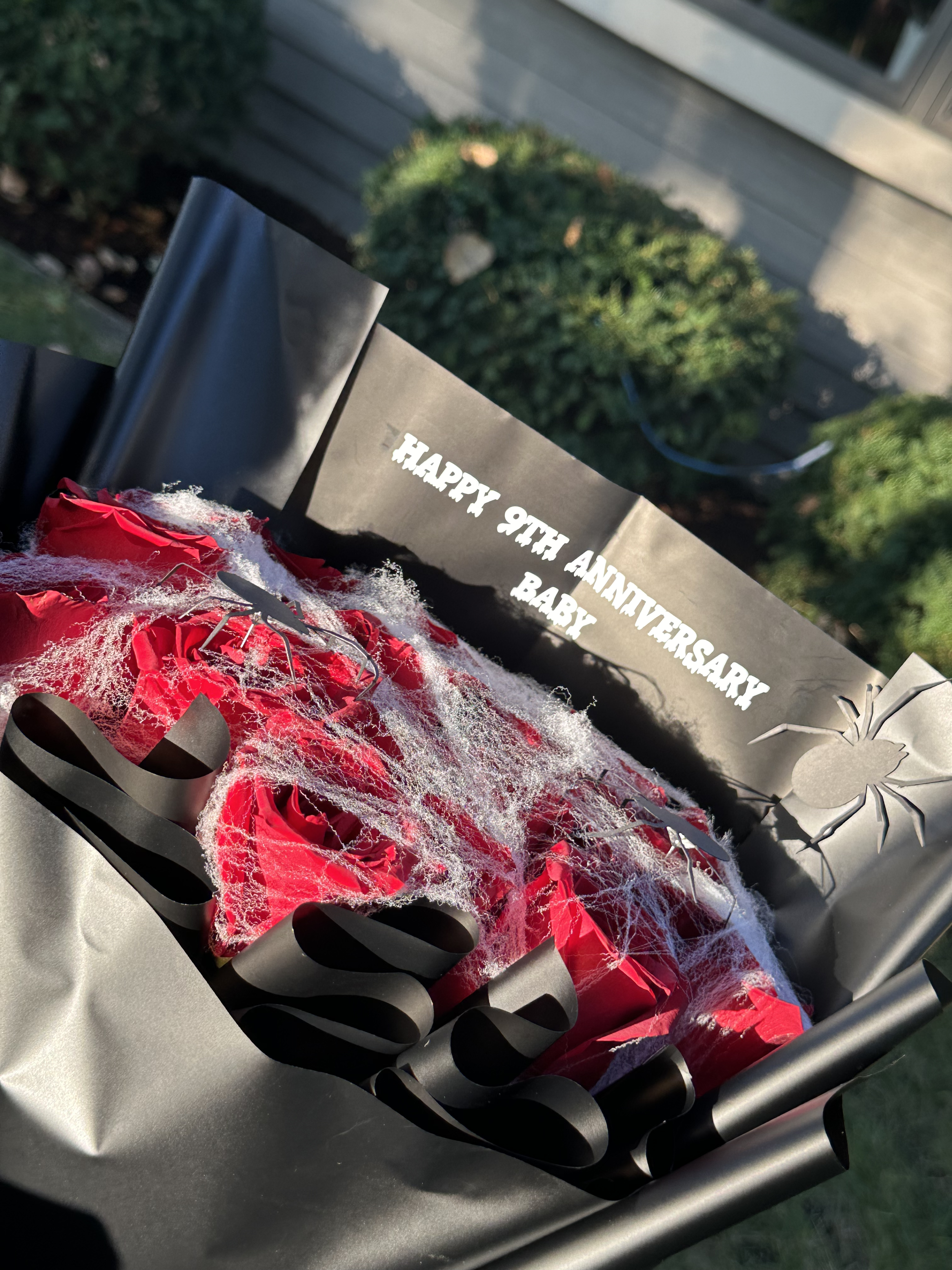 Happy Anniversary Bouquet - Spider Theme