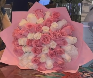 White and Pink Rose Bouquet