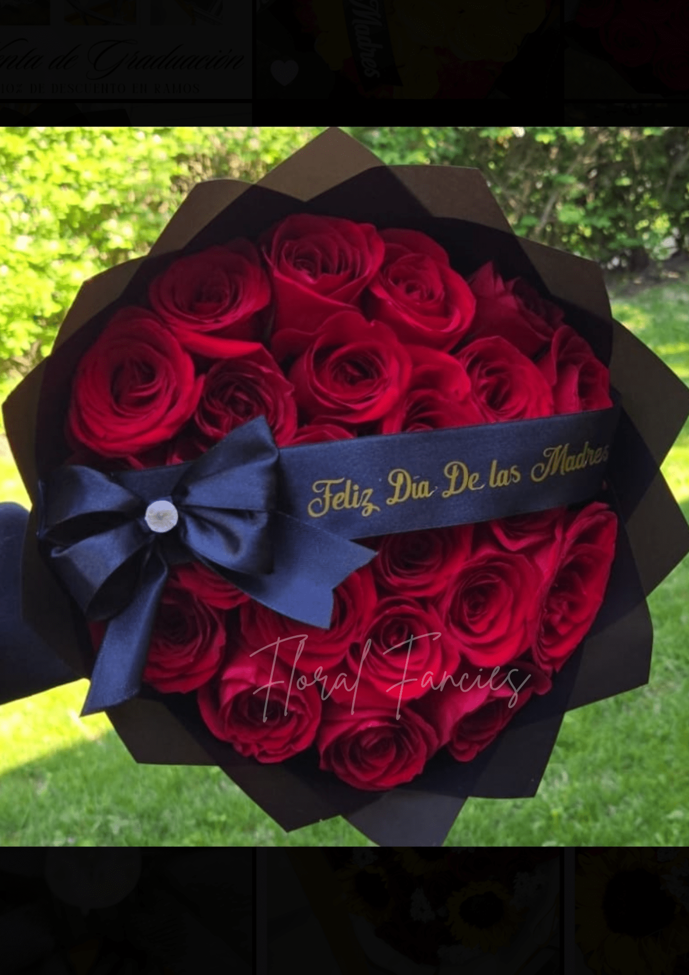 Happy Mother's Day - Dark Roses Bouquet