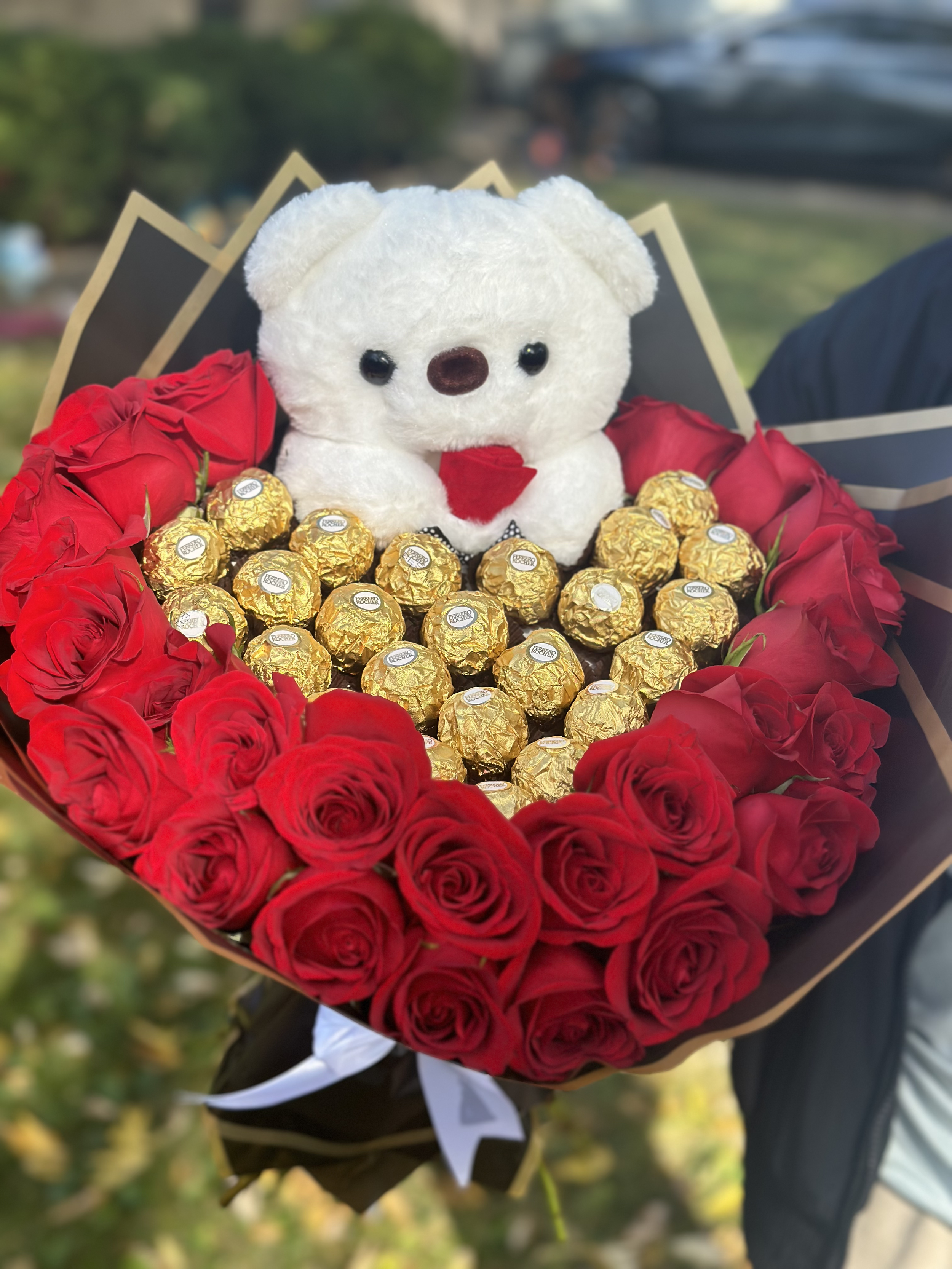 Bear and Chocolate Bouquet